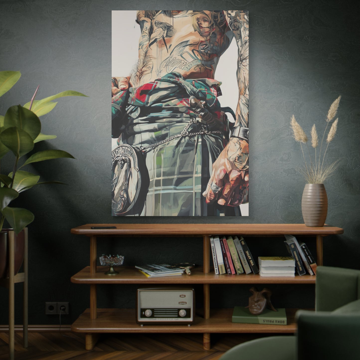 Gallery Wrapped Canvas, Kilts and Carnage Art Canvas, Erotic Pinup Art Canvas – Fraser