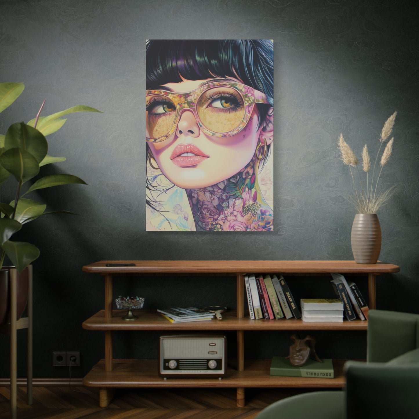 Canvas Gallery Wrap, Ladies in Lenses Wall Art, Abstract Femme Girl Art - Lucy