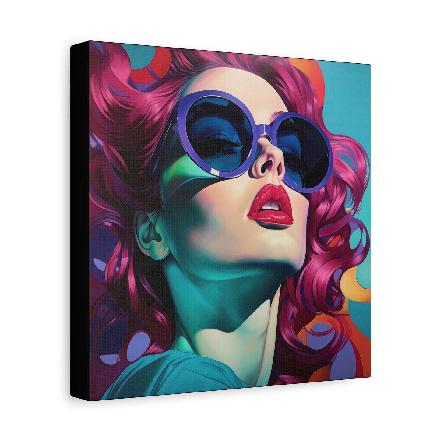 Canvas Gallery Wrapped High-Fashion Wall Art, Stylish Decor, Retro Femme Doll Pop Art – Electra