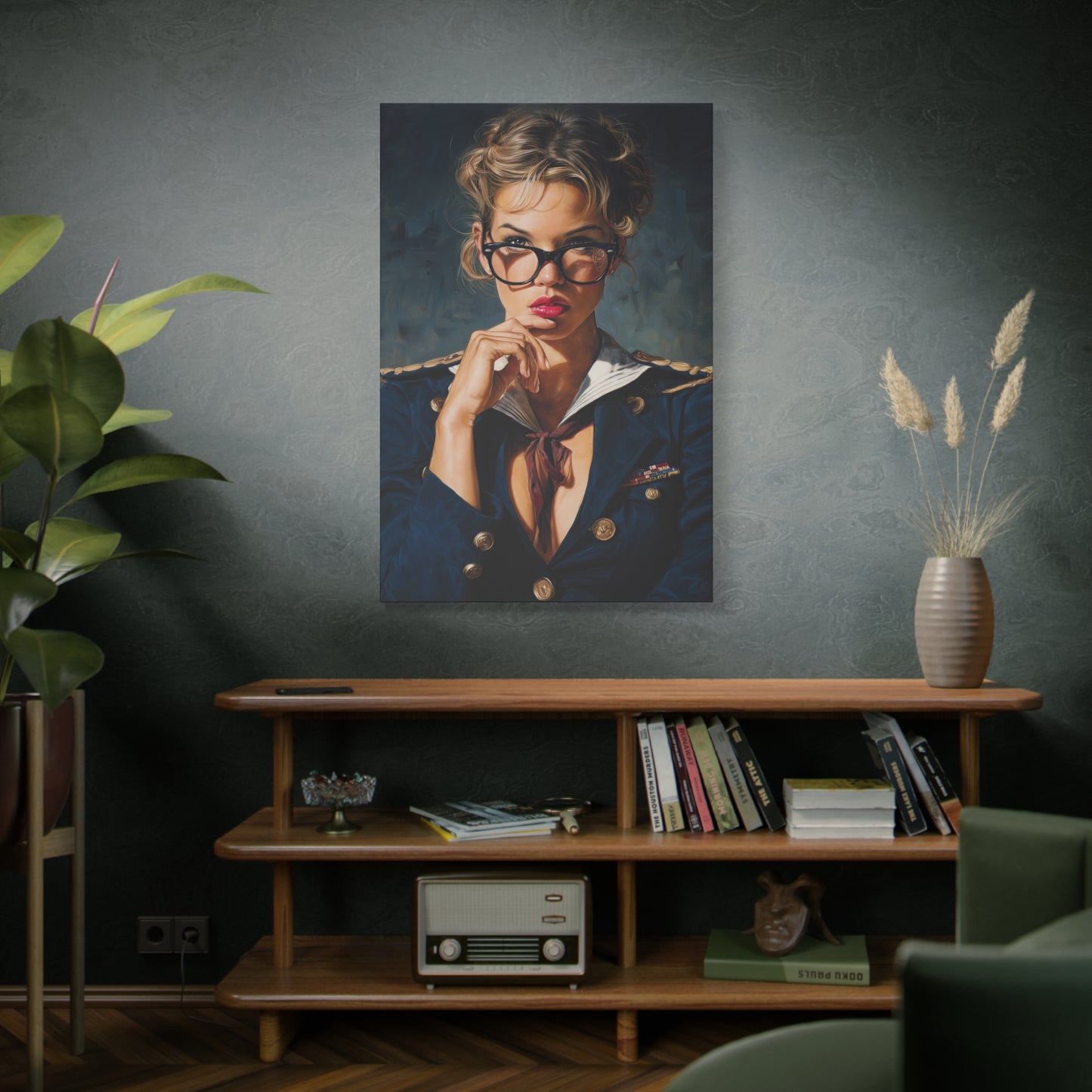 Gallery Wrapped Canvas, Liberty and Lace Art Canvas, Erotic Pinup Art Canvas – Honey