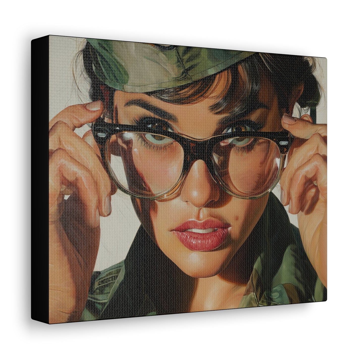 Gallery Wrapped Canvas, Liberty and Lace Art Canvas, Erotic Pinup Art Canvas – Erica