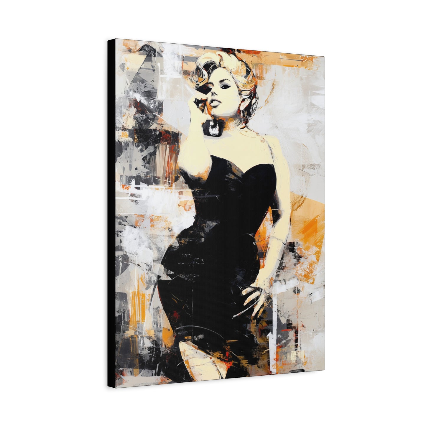 Gallery Wrapped Canvas, Guilt and Grit Adult Art Canvas, Erotic Pinup Art Canvas – Carmen
