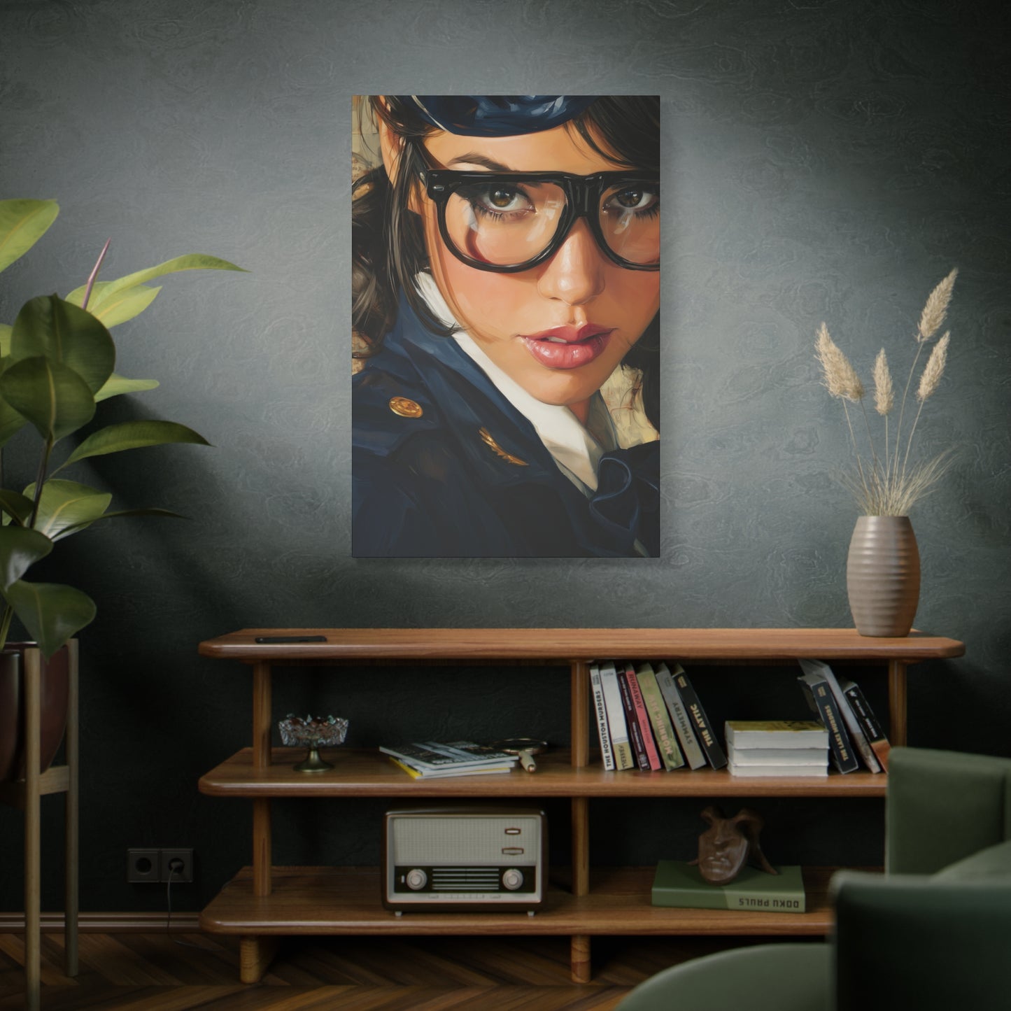 Gallery Wrapped Canvas, Liberty and Lace Art Canvas, Erotic Pinup Art Canvas – Lizzy