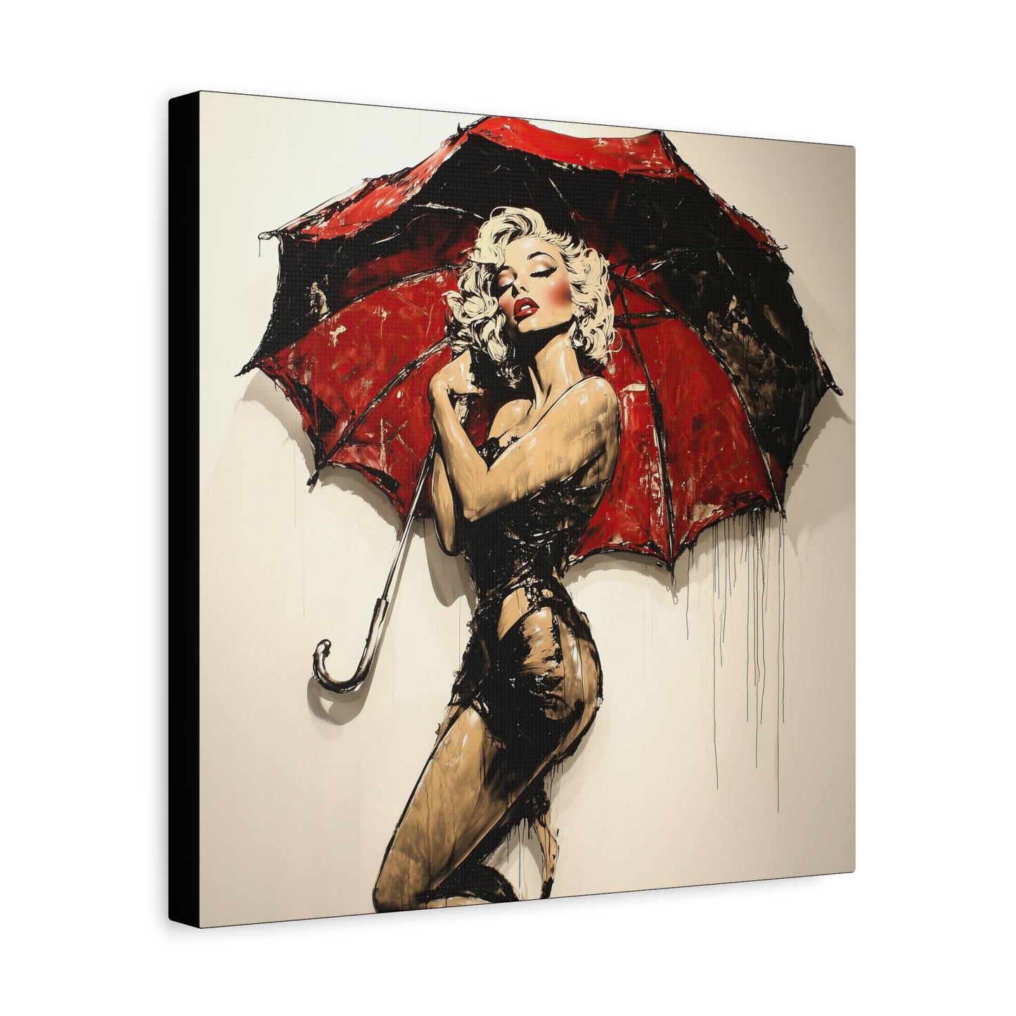 Gallery Wrapped Canvas, Guilt and Grit Adult Art Canvas, Erotic Pinup Art Canvas – Vesper