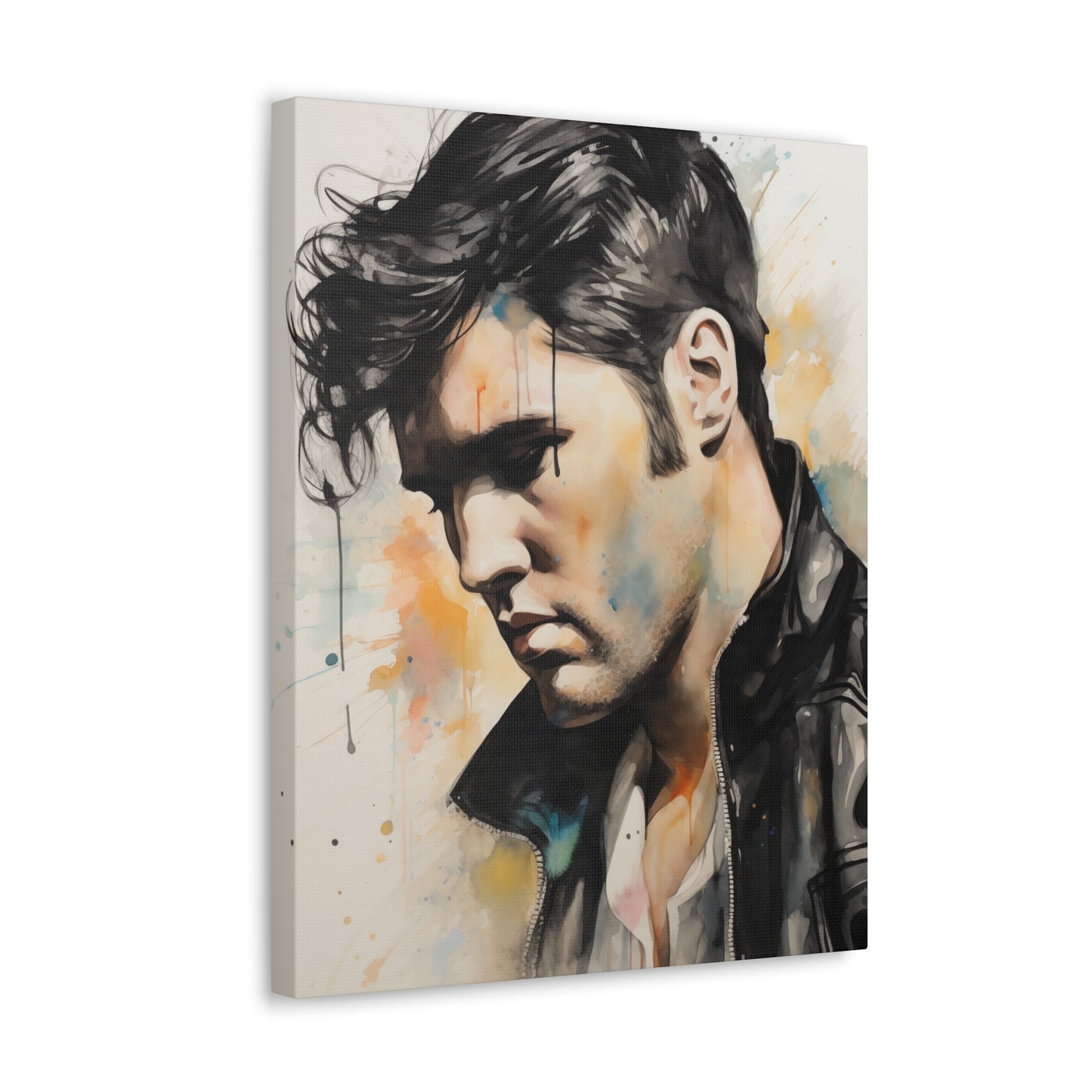 Gallery Wrapped Canvas, Celebrity Inspired, Pop Art Canvas – Elvis Also