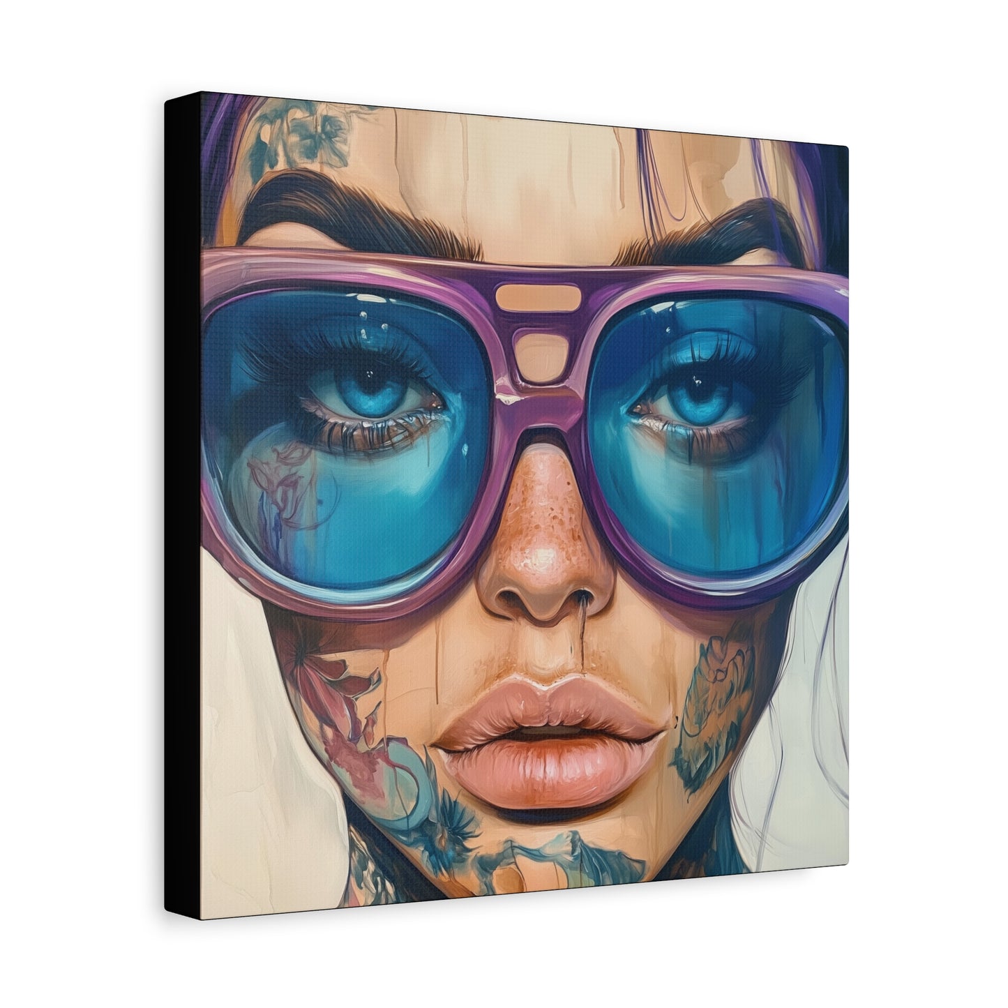 Canvas Gallery Wrap, Ladies in Lenses Wall Art, Abstract Femme Girl Art - Jane