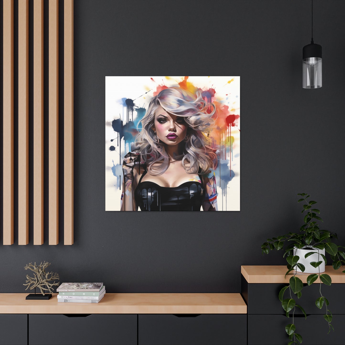 Canvas Wall Art, Gallery Wrapped Pop Art, Femme Doll Wall Art – Zephyr