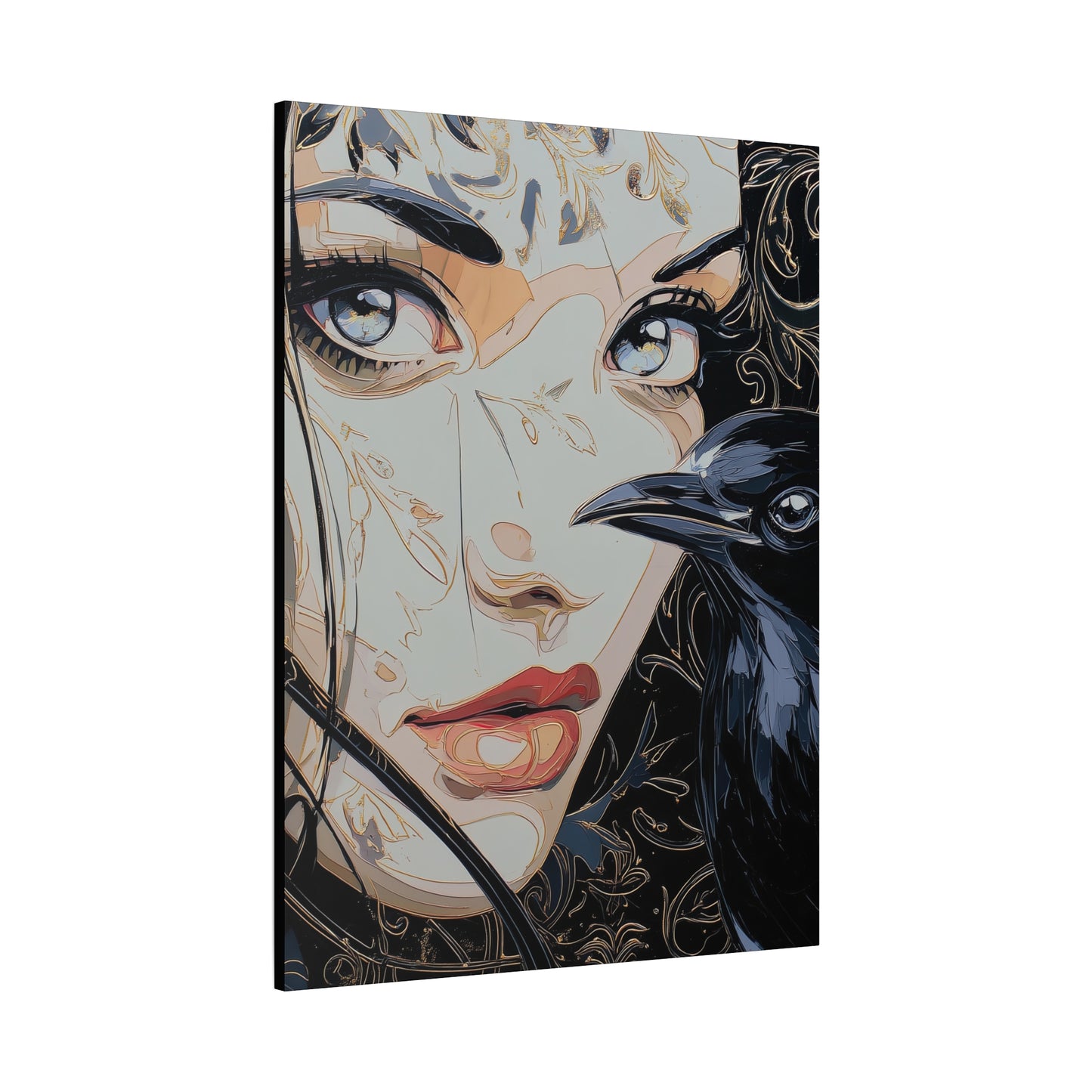 Gallery Wrapped Canvas, Myth and Bones Gothic Art Canvas, Dark Muse Canvas - Luxor