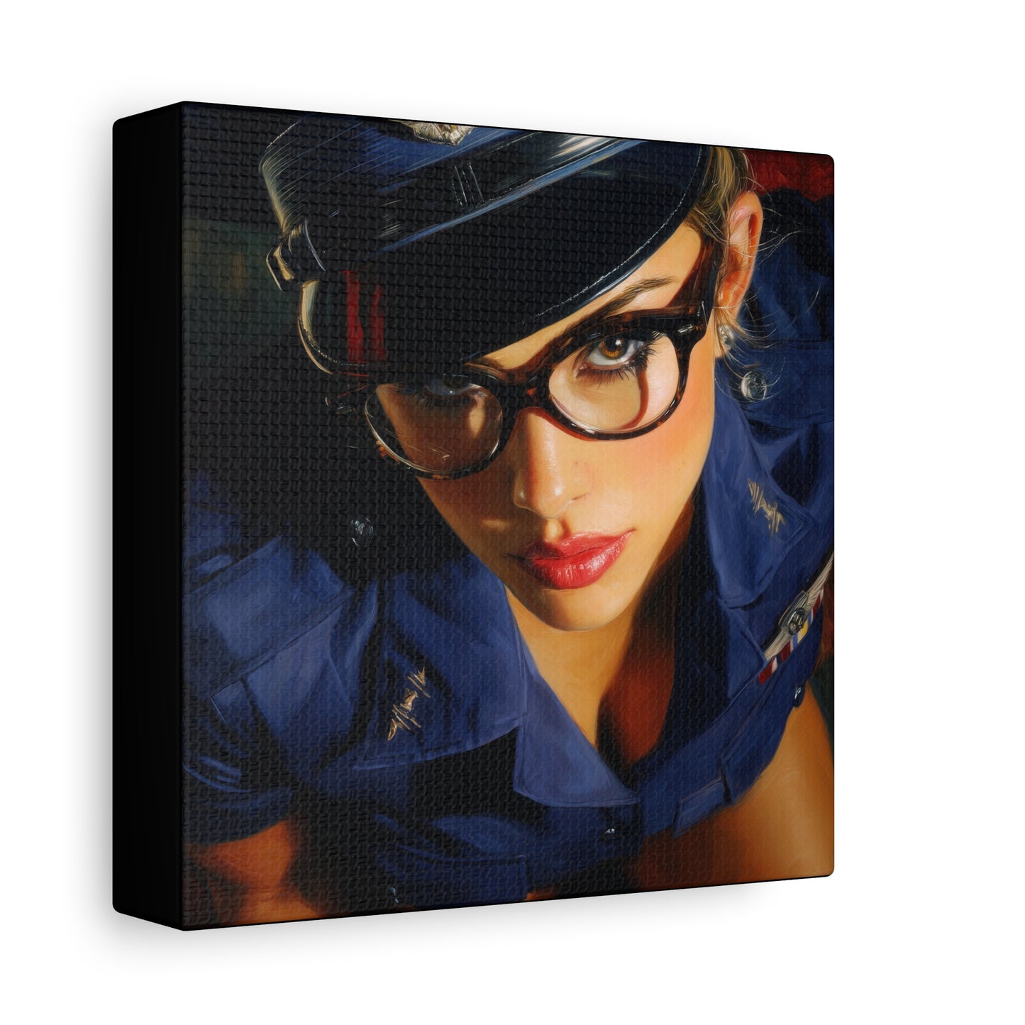 Gallery Wrapped Canvas, Liberty and Lace Art Canvas, Erotic Pinup Art Canvas – Janice