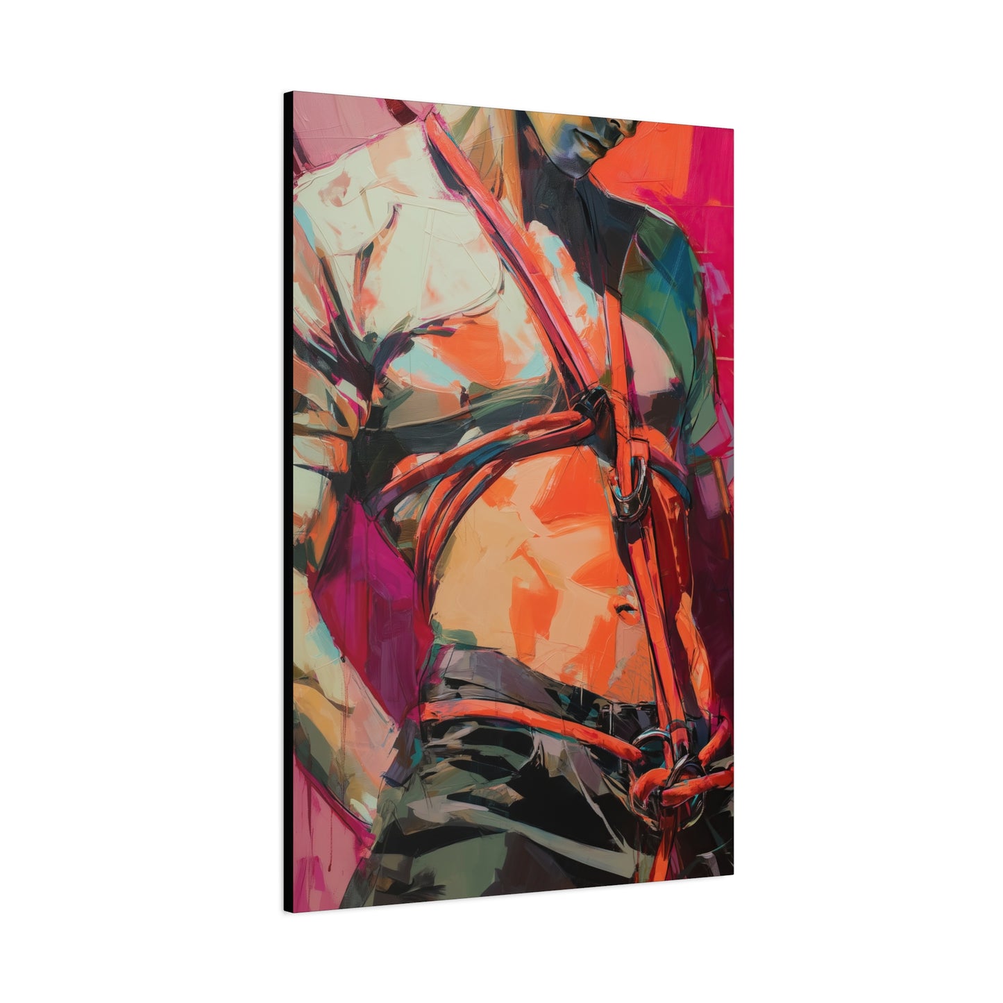 Gallery Wrapped Canvas, Ropes and Reverence Art Canvas, Erotic Shibari Art Canvas – Soren