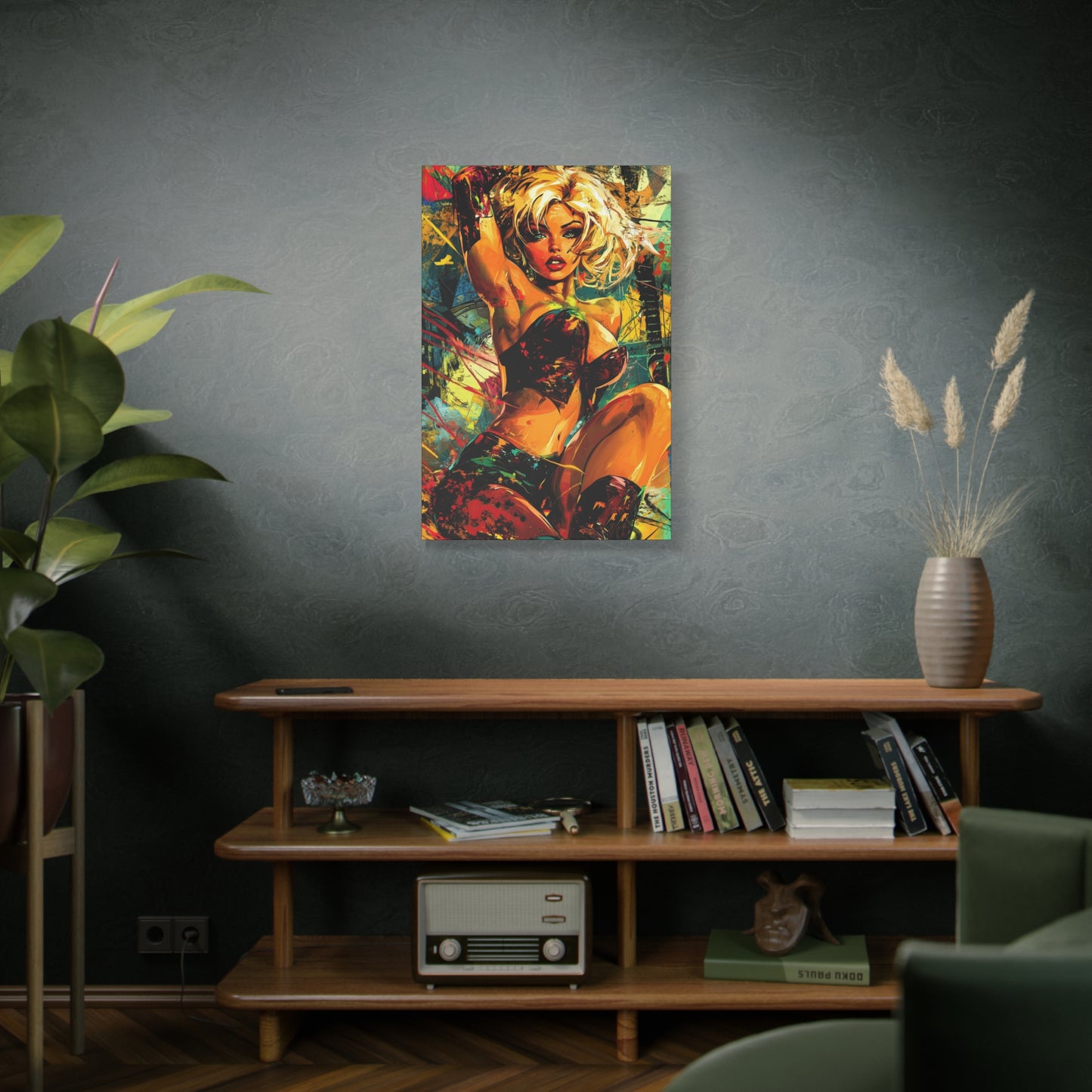 Gallery Wrapped Canvas, Guilt and Grit Adult Art Canvas, Erotic Pinup Art Canvas – Robin