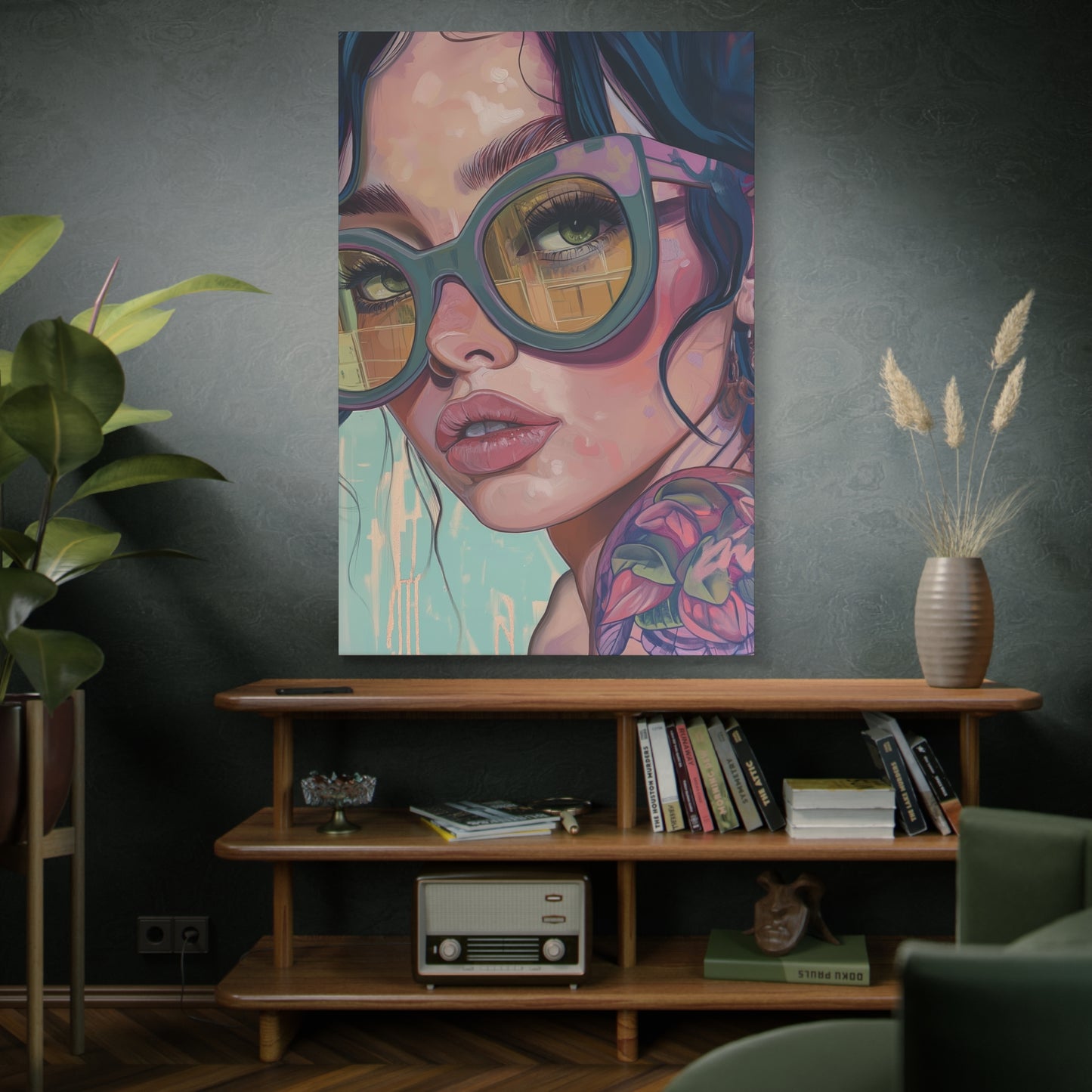 Canvas Gallery Wrap, Ladies in Lenses Wall Art, Abstract Femme Girl Art - Meg