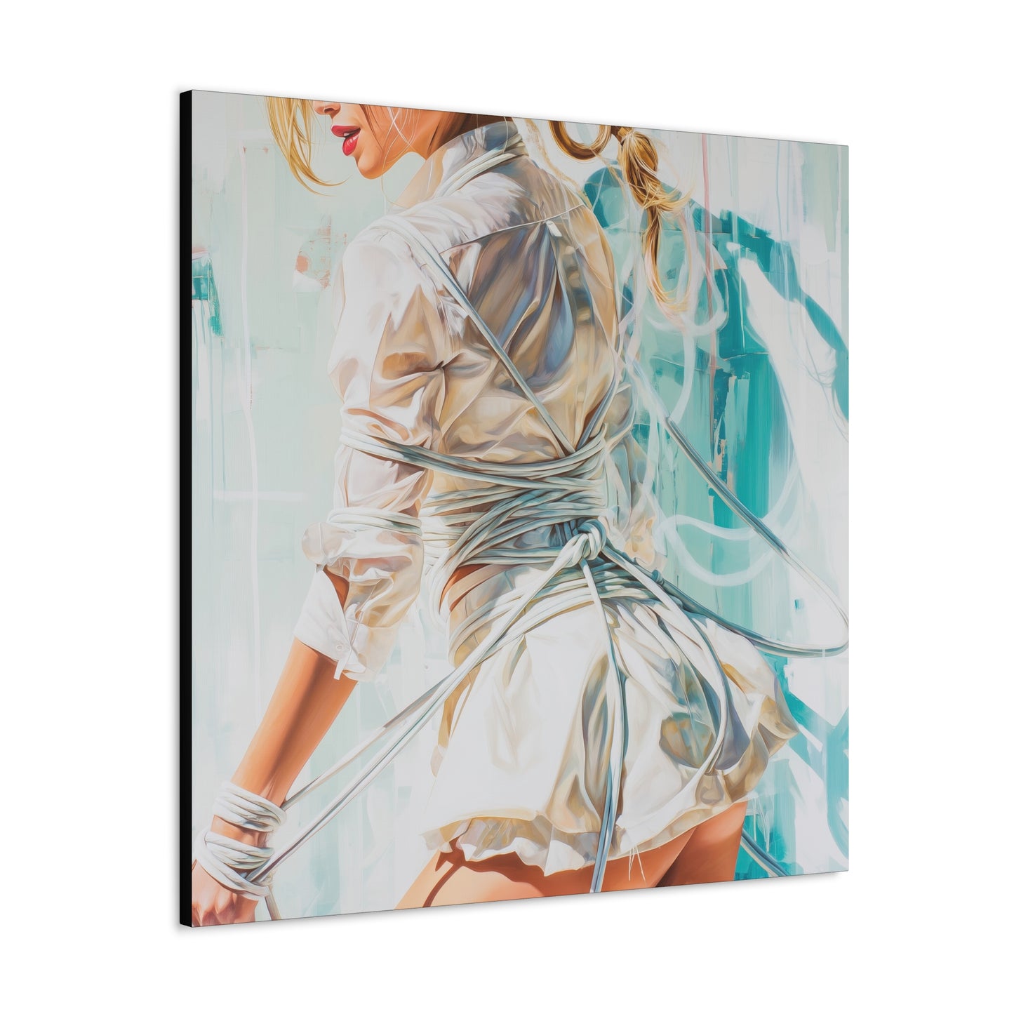 Gallery Wrapped Canvas, Ropes and Reverence Art Canvas, Erotic Shibari Art Canvas – Hannah
