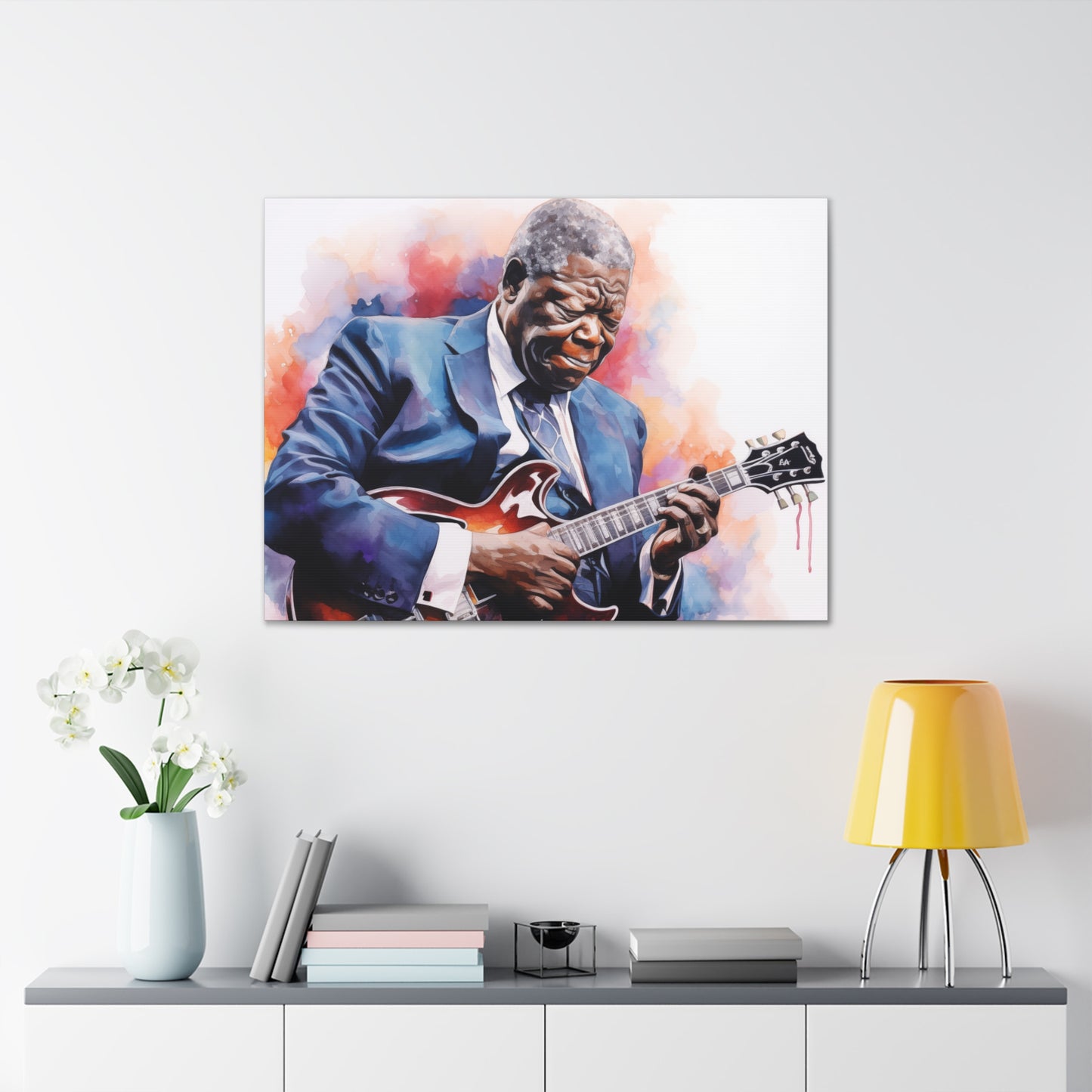 Gallery Wrapped Canvas, Celebrity Inspired, Pop Art Canvas – The King Also