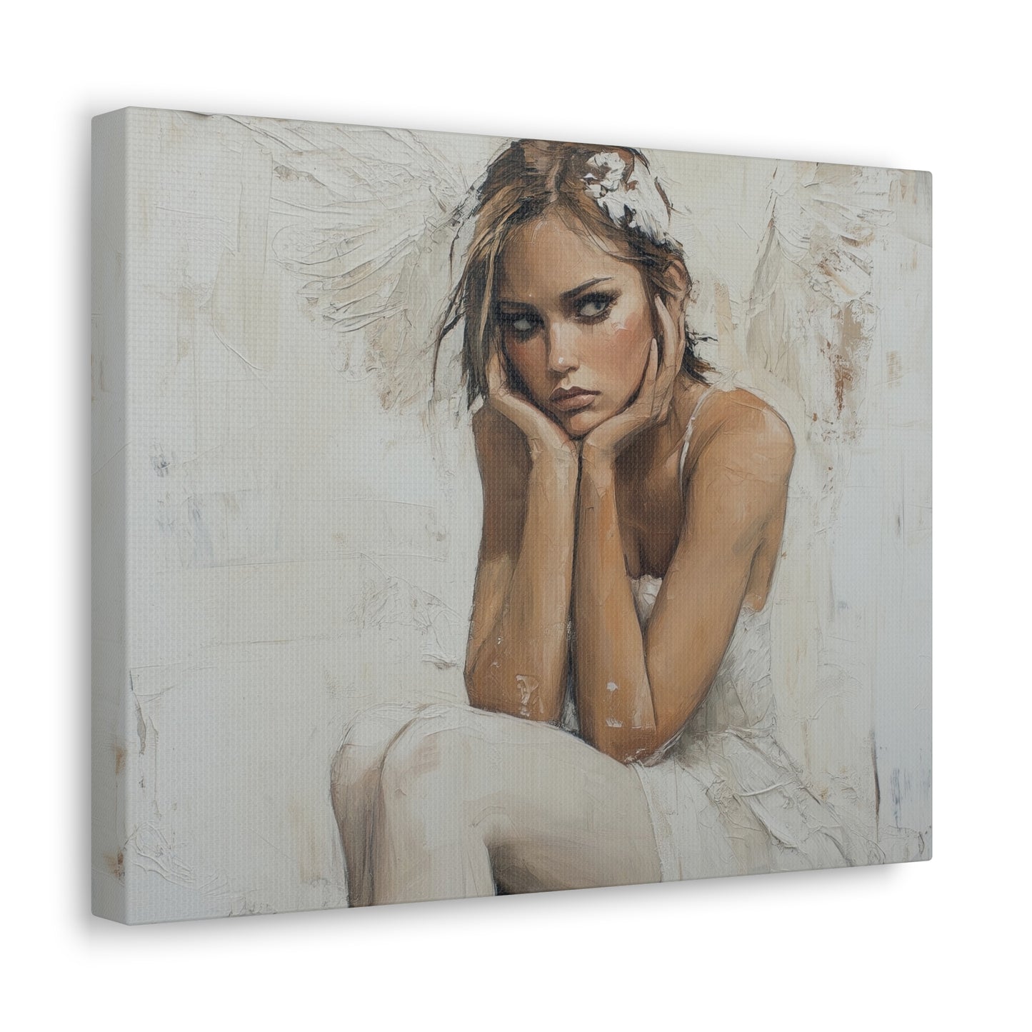 Gallery Wrapped Canvas, Sinners and Saints Art Canvas, Angel Art Canvas – Amber
