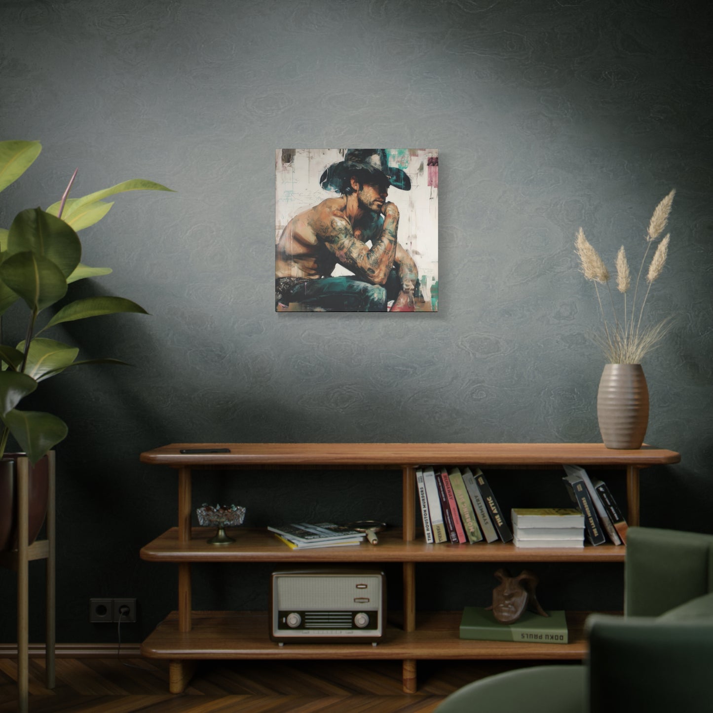 Gallery Wrapped Canvas, Wranglers and Wreckage Art Canvas, Erotic Pinup Art Canvas – Jimmy