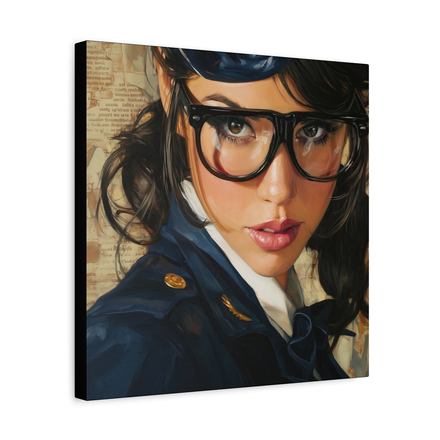Gallery Wrapped Canvas, Liberty and Lace Art Canvas, Erotic Pinup Art Canvas – Lizzy