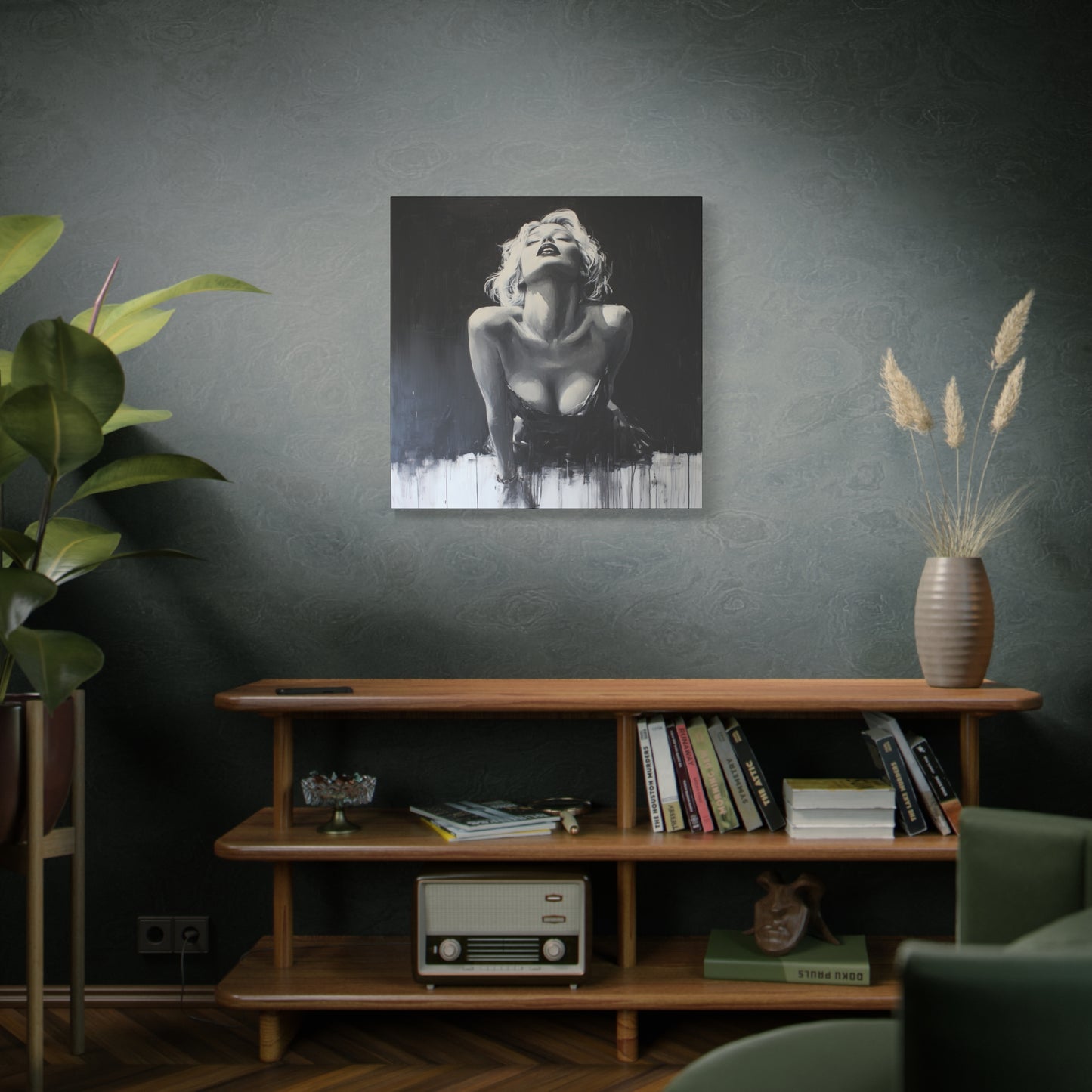 Gallery Wrapped Canvas, Guilt and Grit Adult Art Canvas, Erotic Pinup Art Canvas – Lucia