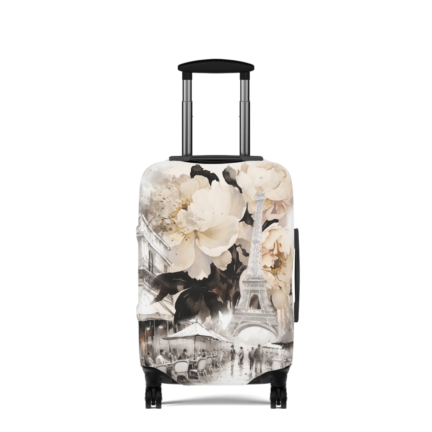 Luggage Cover - Paris, France, Eiffel Tower Cafe