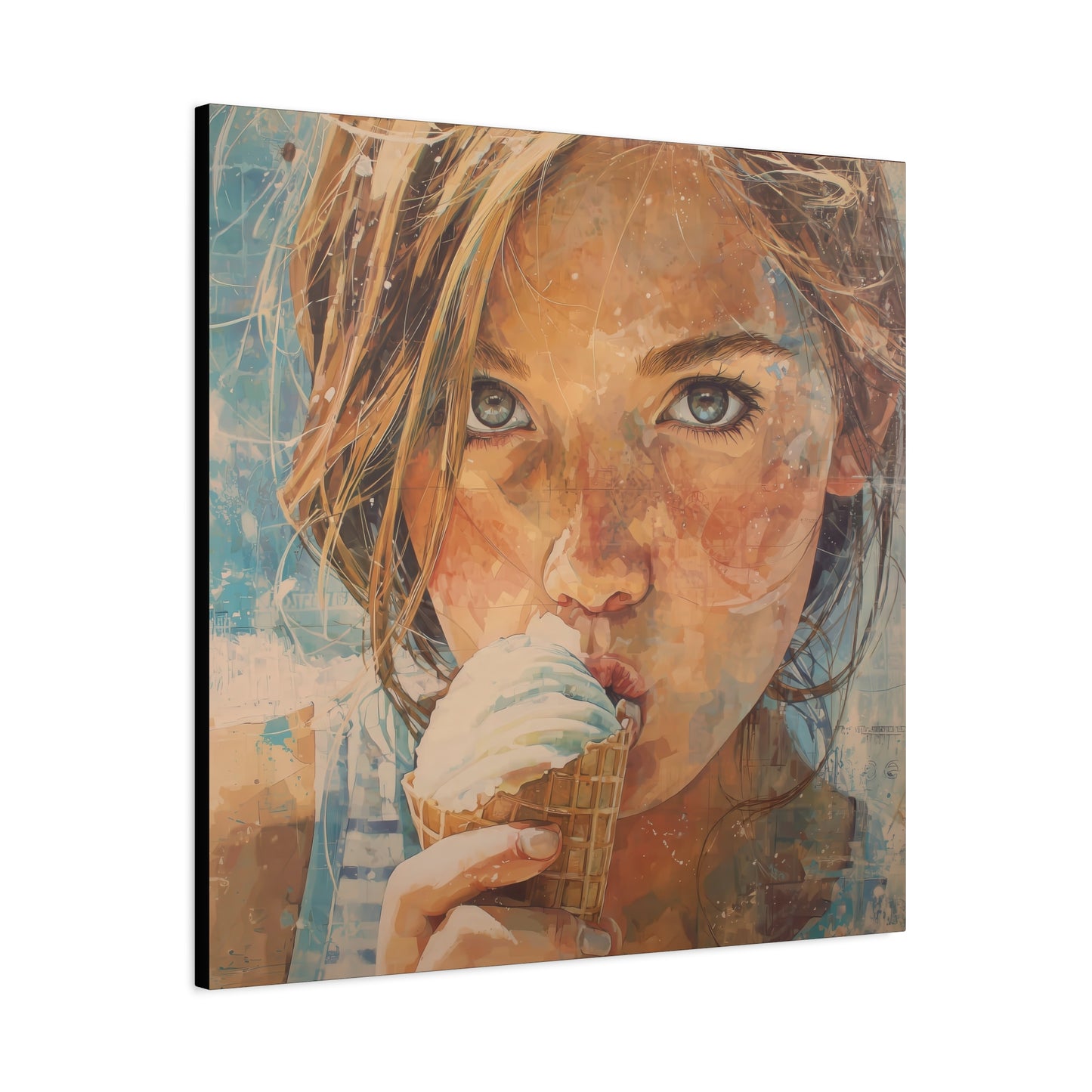 Gallery Wrapped Canvas, Sweet Summer Nostalgia, Sugar and Spice Art Canvas, Ice Cream Dreams Art – Bea