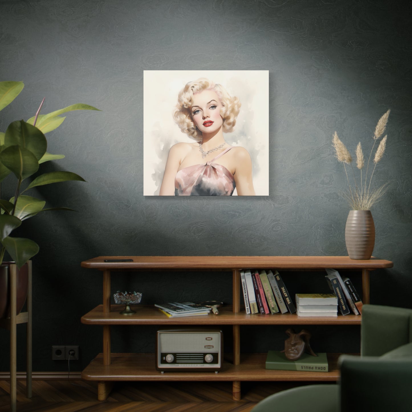 Canvas Wall Art, Gallery Wrapped Pop Art, Celebrity Wall Art – Marilyn Monroe - Pink