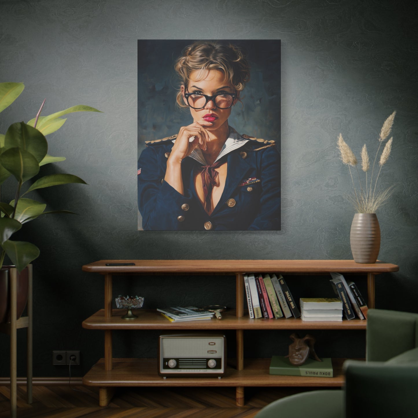 Gallery Wrapped Canvas, Liberty and Lace Art Canvas, Erotic Pinup Art Canvas – Honey