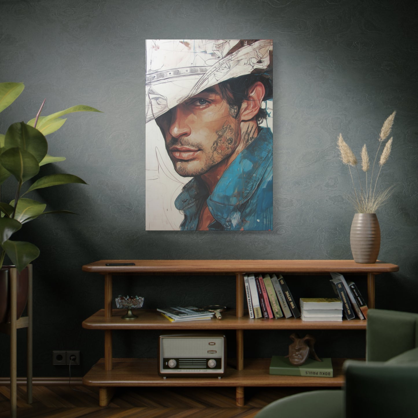 Gallery Wrapped Canvas, Wranglers and Wreckage Art Canvas, Erotic Pinup Art Canvas – Jack
