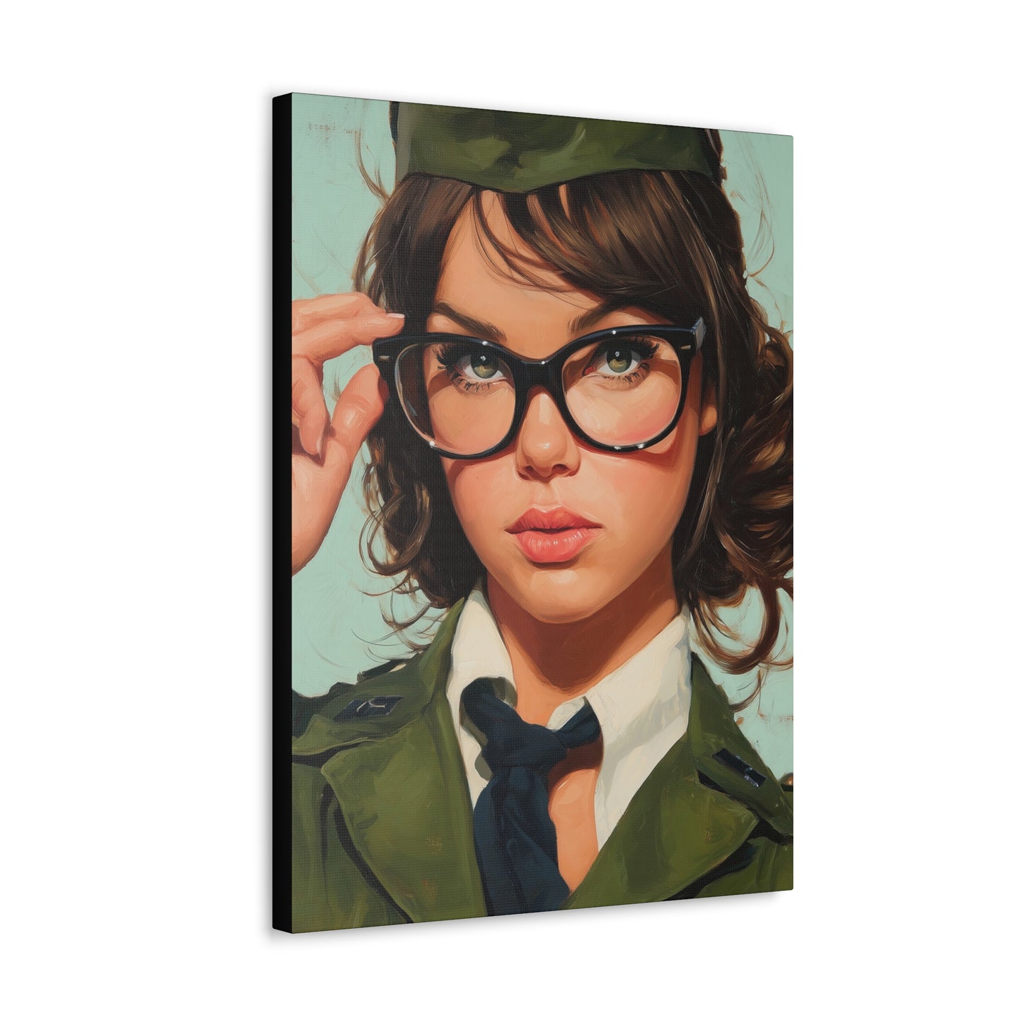Gallery Wrapped Canvas, Liberty and Lace Art Canvas, Erotic Pinup Art Canvas – Piper
