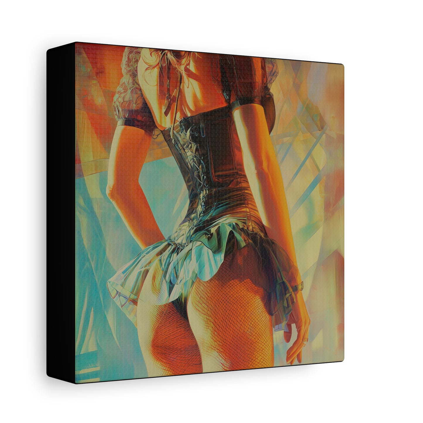 Gallery Wrapped Canvas, Tongue and Cheek Art Canvas, Naughty Girl Art Canvas – Kristen
