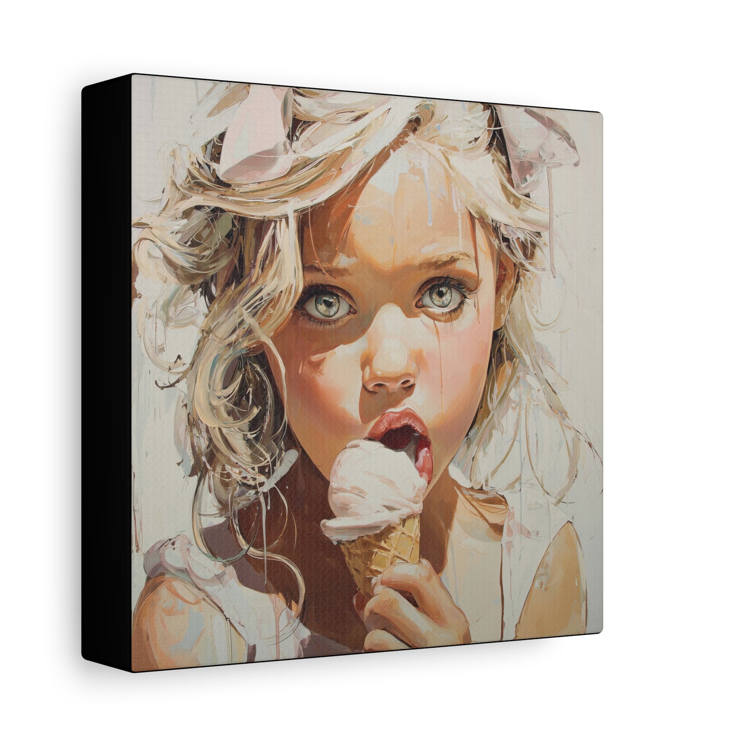 Gallery Wrapped Canvas, Sweet Summer Nostalgia, Sugar and Spice Art Canvas, Ice Cream Dreams Art – Briony