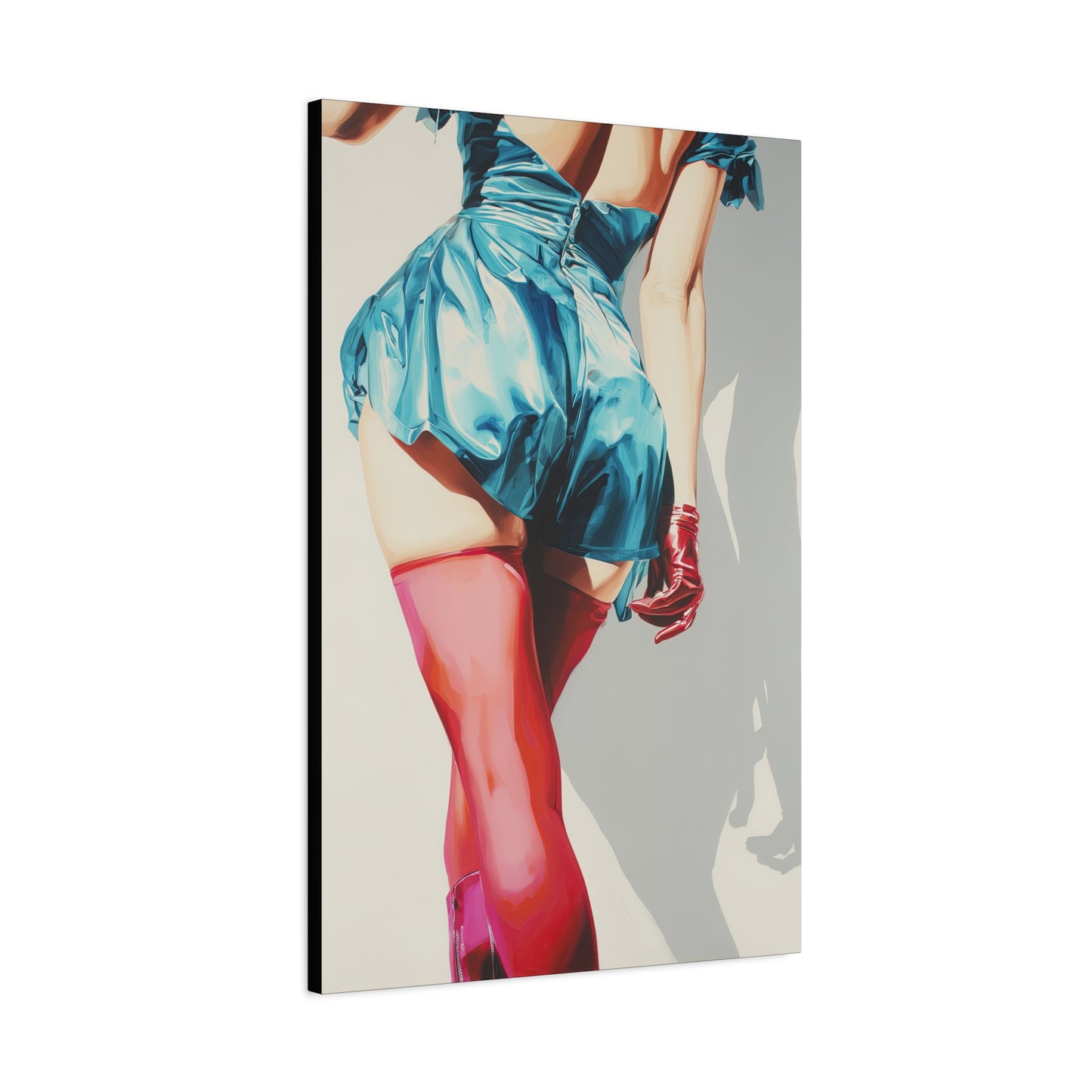 Gallery Wrapped Canvas, Tongue and Cheek Art Canvas, Naughty Girl Art Canvas – Lydia