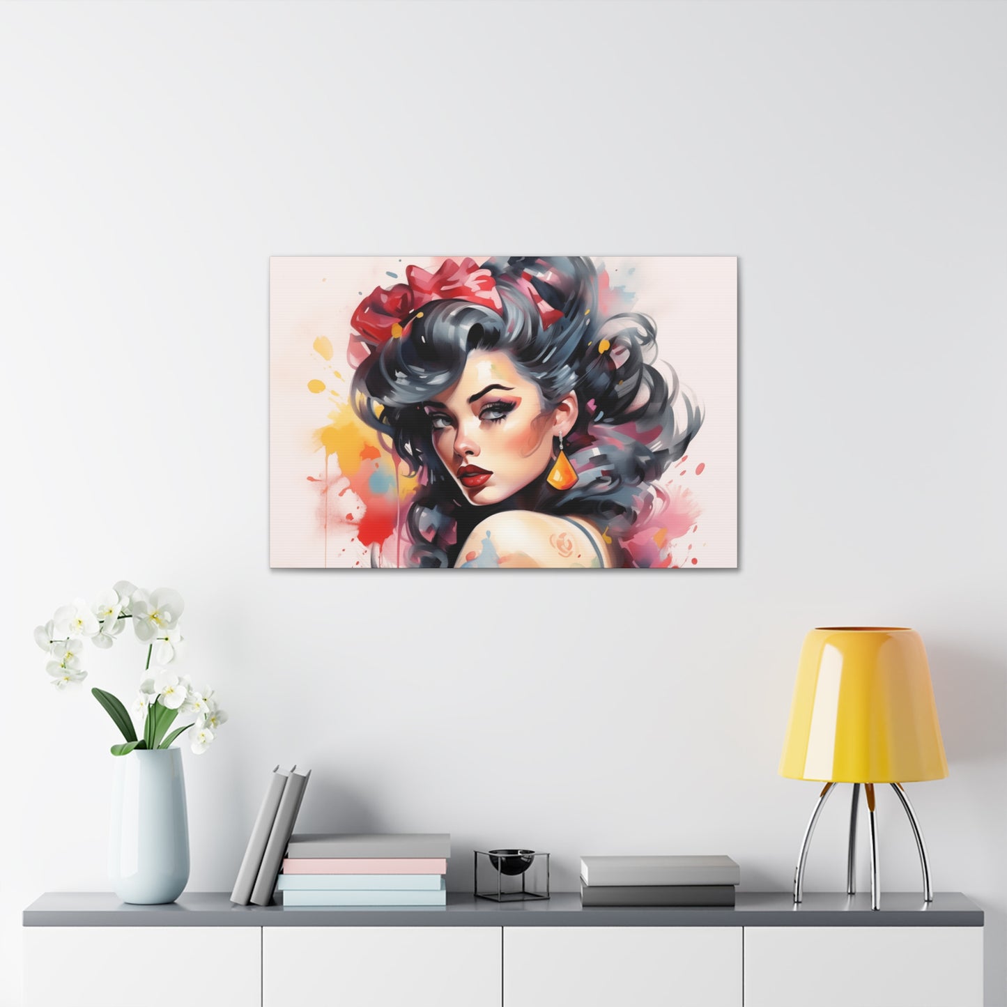 Canvas Wall Art, Gallery Wrapped Pop Art, Femme Doll Wall Art – Genevieve