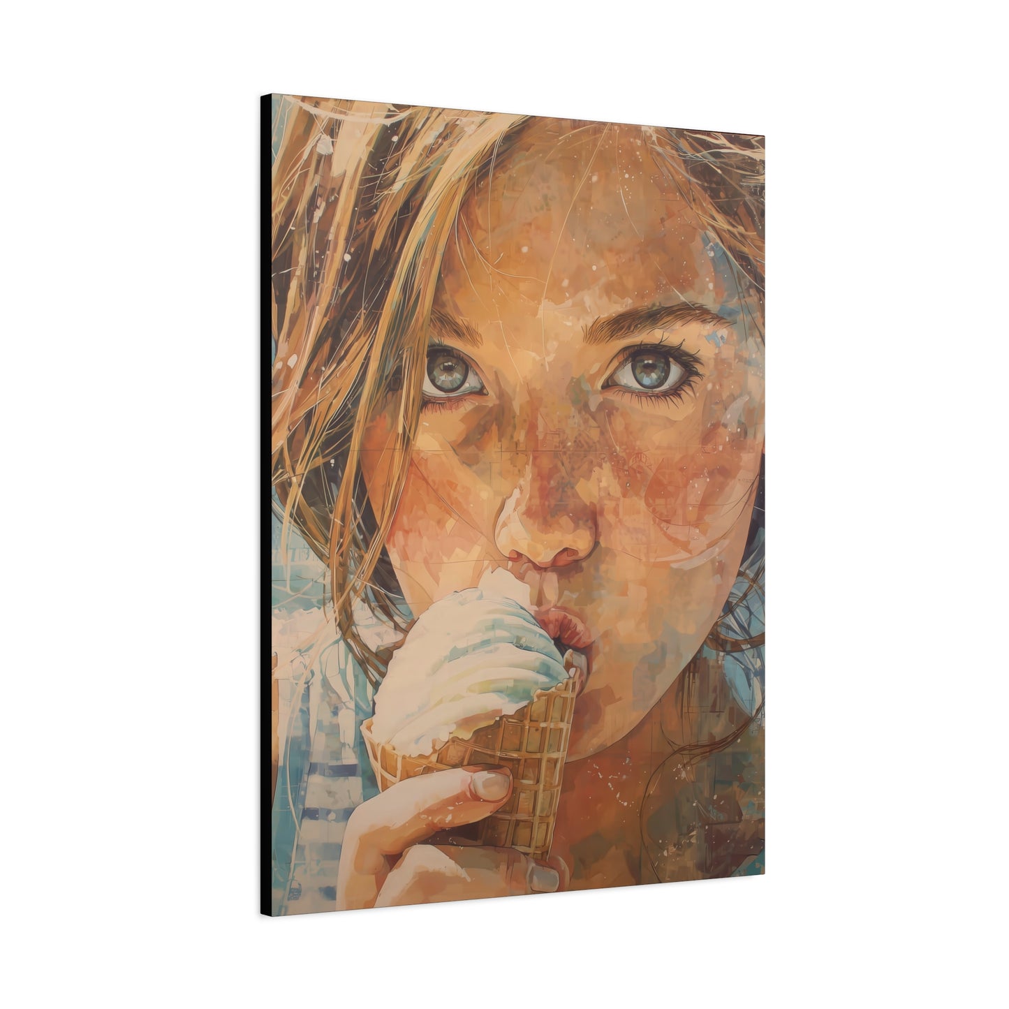 Gallery Wrapped Canvas, Sweet Summer Nostalgia, Sugar and Spice Art Canvas, Ice Cream Dreams Art – Bea