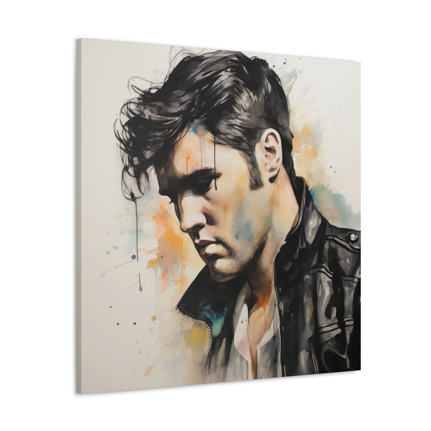 Gallery Wrapped Canvas, Celebrity Inspired, Pop Art Canvas – Elvis Also