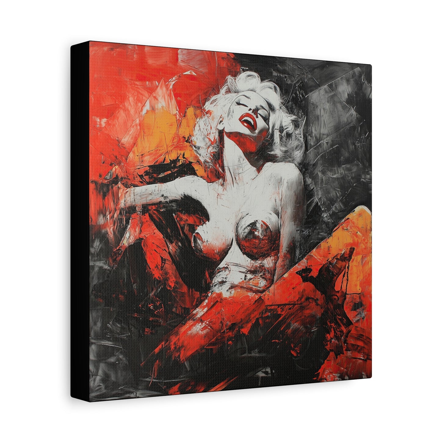 Gallery Wrapped Canvas, Guilt and Grit Adult Art Canvas, Erotic Pinup Art Canvas – Gianna