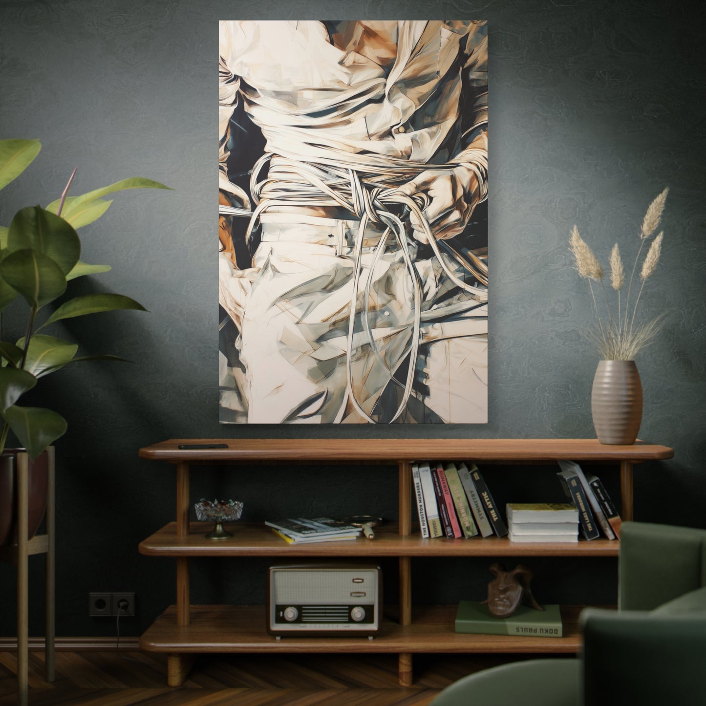 Gallery Wrapped Canvas, Ropes and Reverence Art Canvas, Erotic Shibari Art Canvas – Lucien