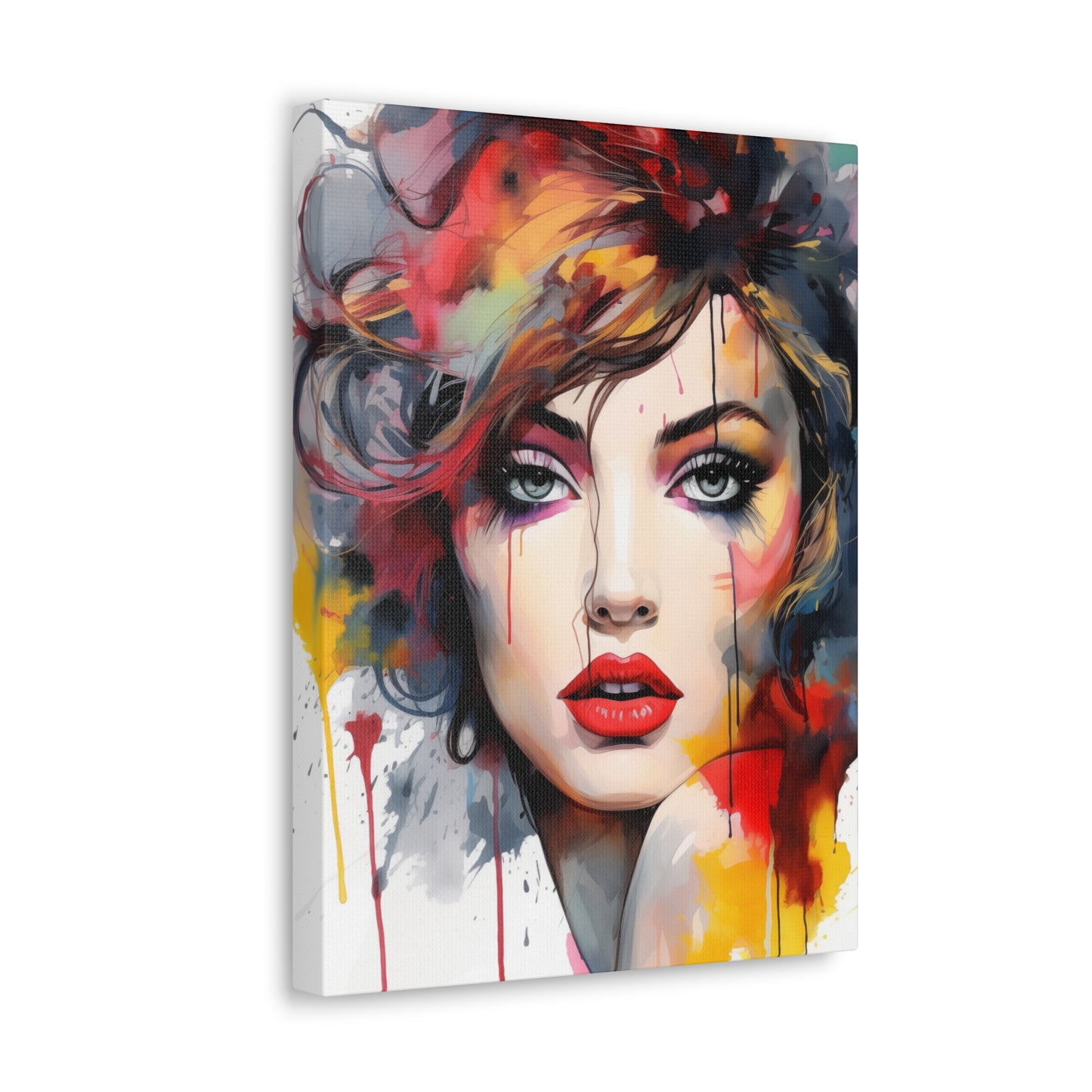 Canvas Wall Art, Gallery Wrapped Pop Art, Femme Doll Wall Art – Alessia