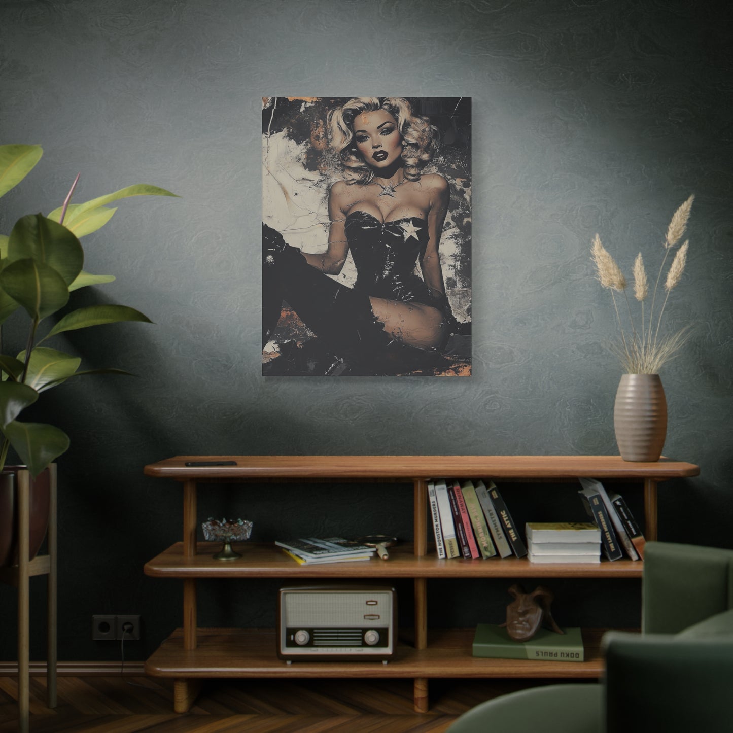 Gallery Wrapped Canvas, Guilt and Grit Adult Art Canvas, Erotic Pinup Art Canvas – Bianca