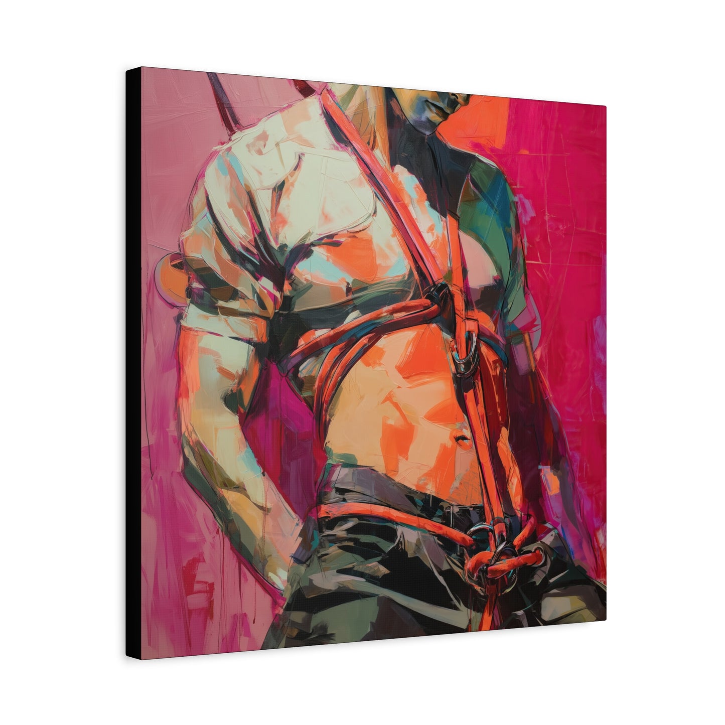 Gallery Wrapped Canvas, Ropes and Reverence Art Canvas, Erotic Shibari Art Canvas – Soren