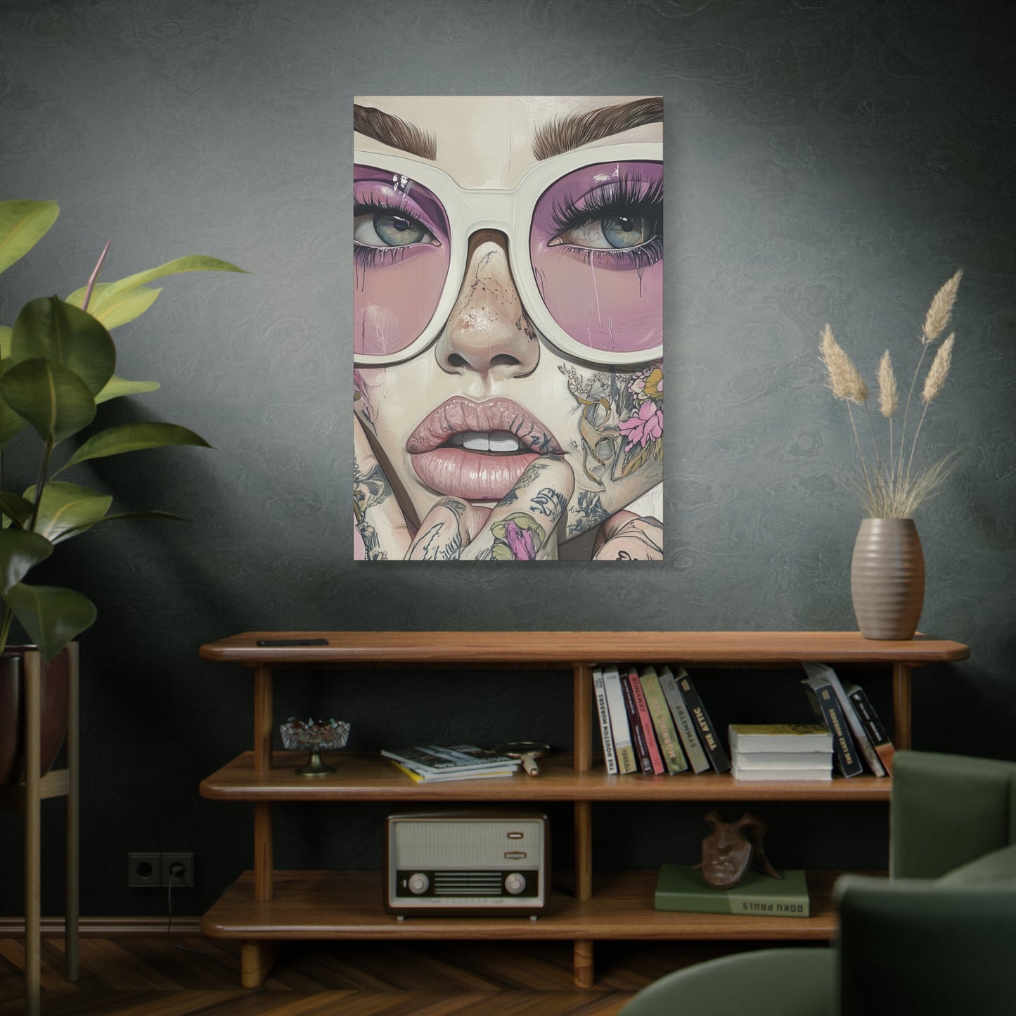 Canvas Gallery Wrap, Ladies in Lenses Wall Art, Abstract Femme Girl Art - Heather