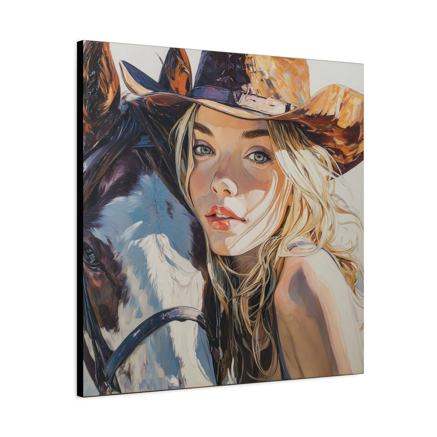 Gallery Wrapped Canvas, Wranglers and Wreckage Art Canvas, Erotic Pinup Art Canvas – Cassidy