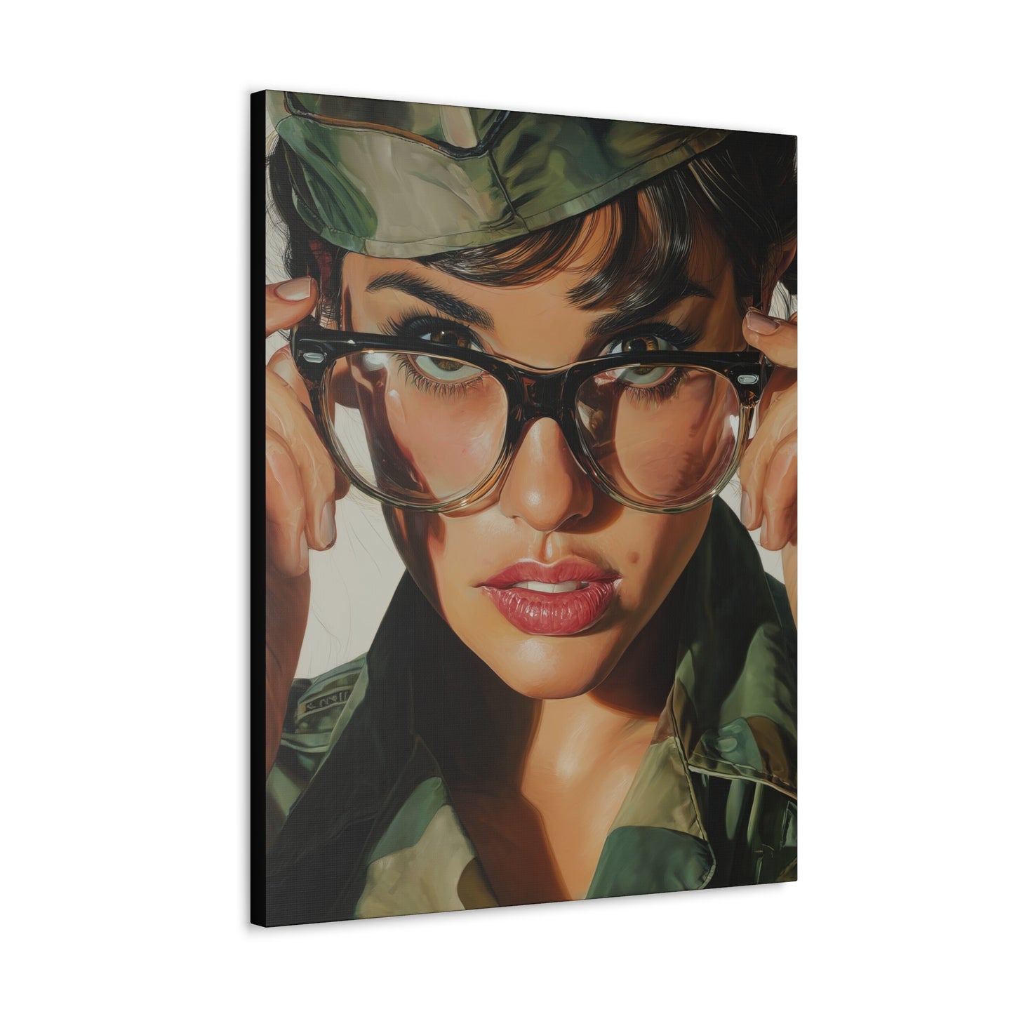 Gallery Wrapped Canvas, Liberty and Lace Art Canvas, Erotic Pinup Art Canvas – Erica