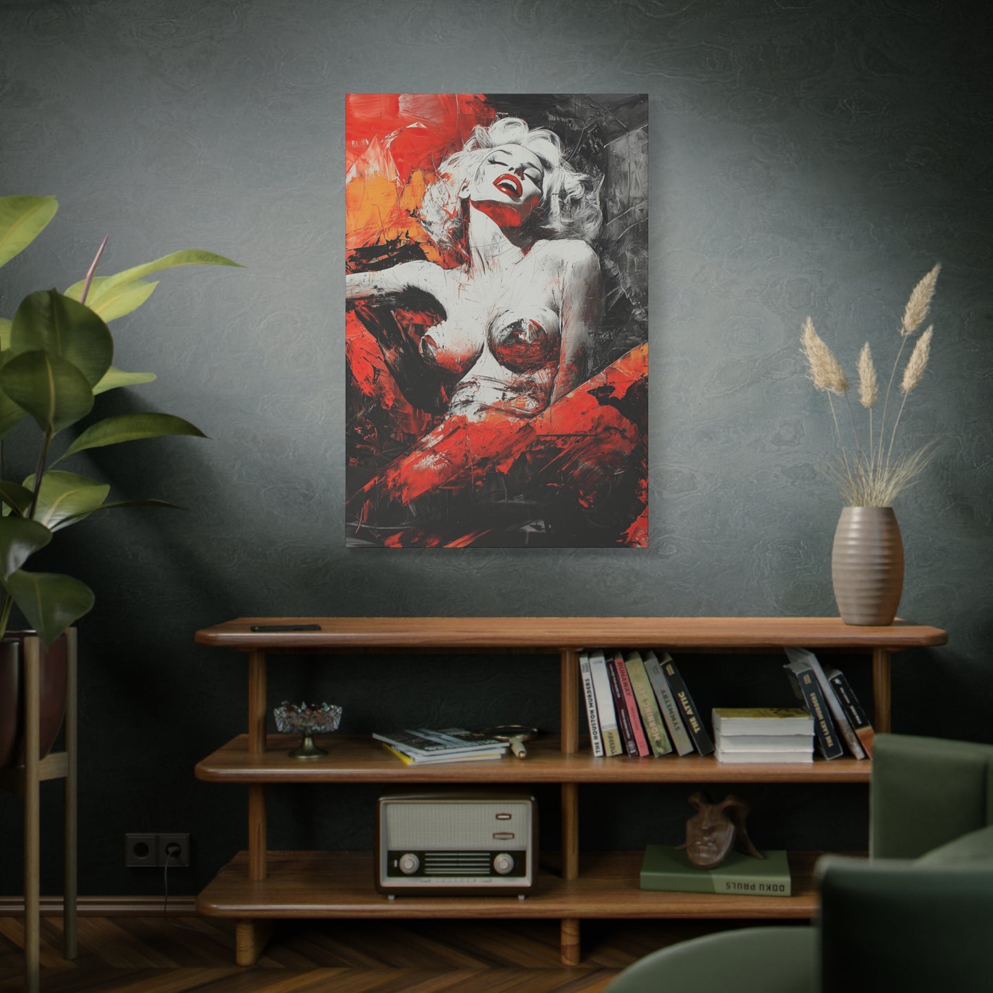 Gallery Wrapped Canvas, Guilt and Grit Adult Art Canvas, Erotic Pinup Art Canvas – Gianna