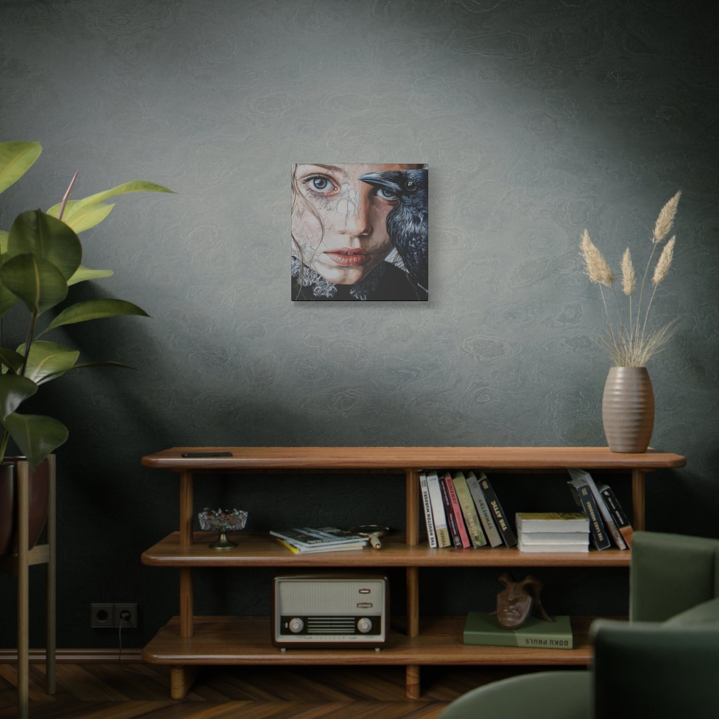 Gallery Wrapped Canvas, Myth and Bones Gothic Art Canvas, Dark Muse Canvas - Clio
