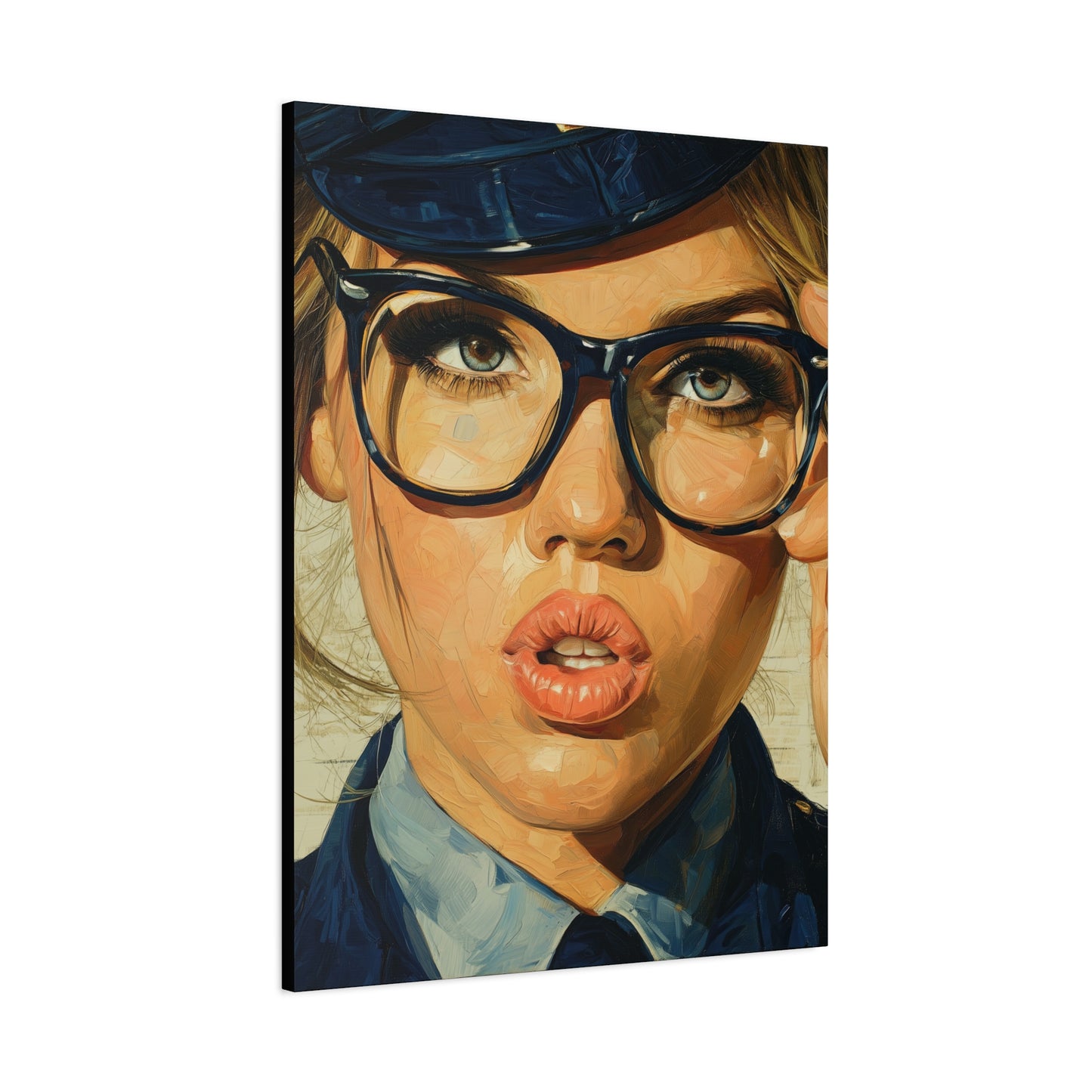 Gallery Wrapped Canvas, Liberty and Lace Art Canvas, Erotic Pinup Art Canvas – Dixie