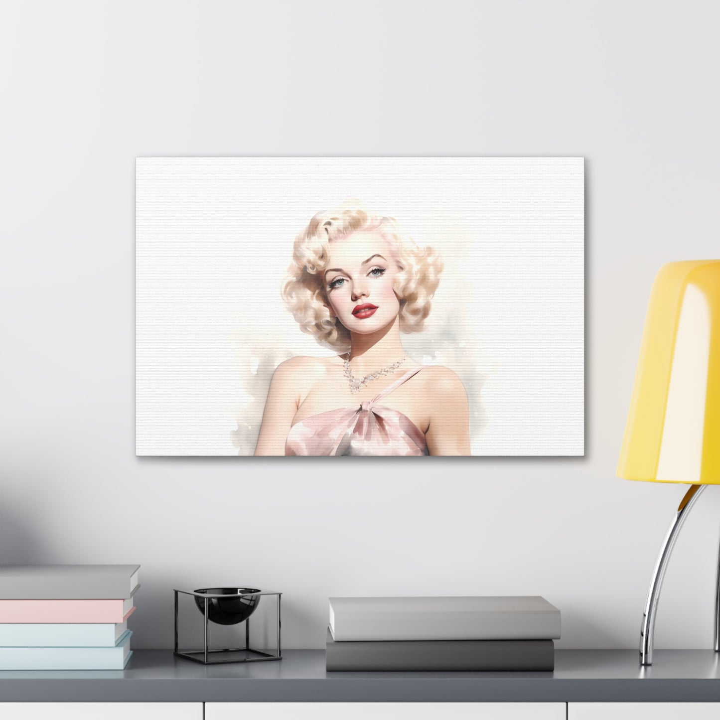 Canvas Wall Art, Gallery Wrapped Pop Art, Celebrity Wall Art – Marilyn Monroe - Pink