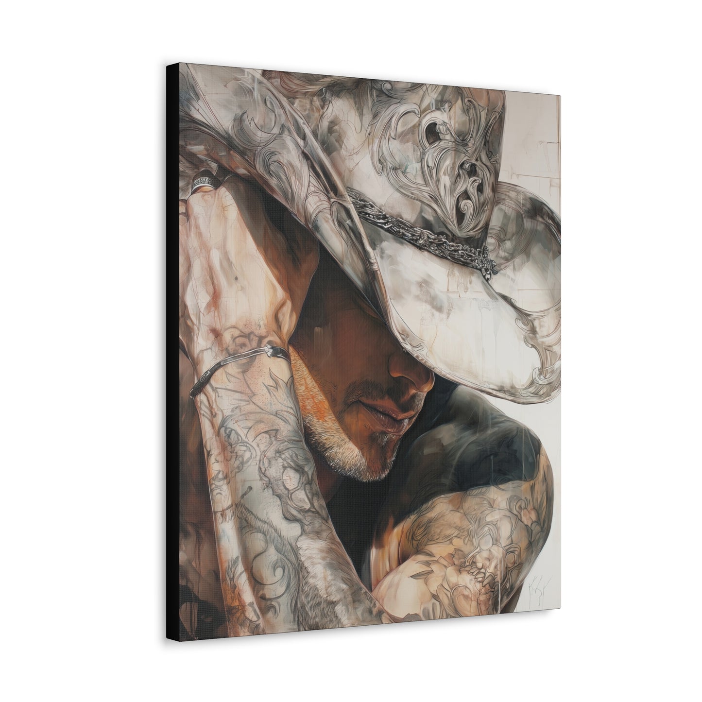 Gallery Wrapped Canvas, Wranglers and Wreckage Art Canvas, Erotic Pinup Art Canvas – Chase