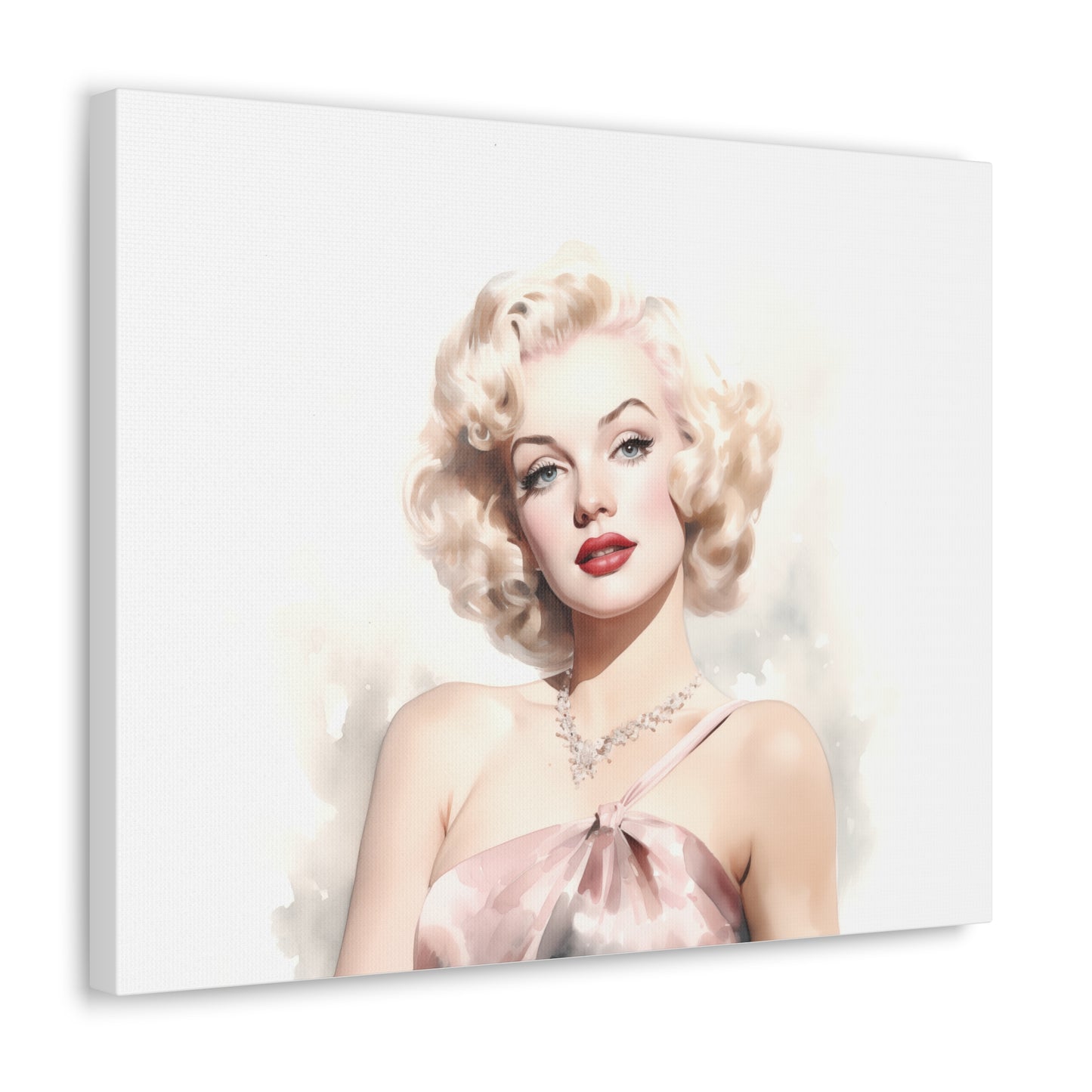 Canvas Wall Art, Gallery Wrapped Pop Art, Celebrity Wall Art – Marilyn Monroe - Pink