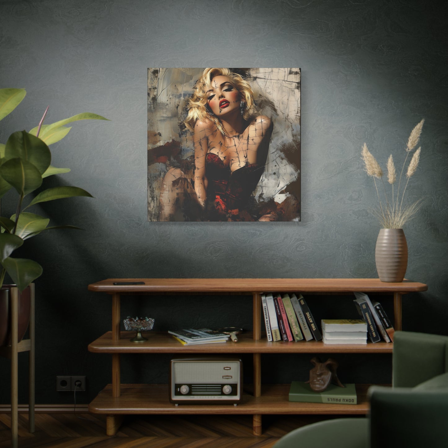 Gallery Wrapped Canvas, Guilt and Grit Adult Art Canvas, Erotic Pinup Art Canvas – Margaux