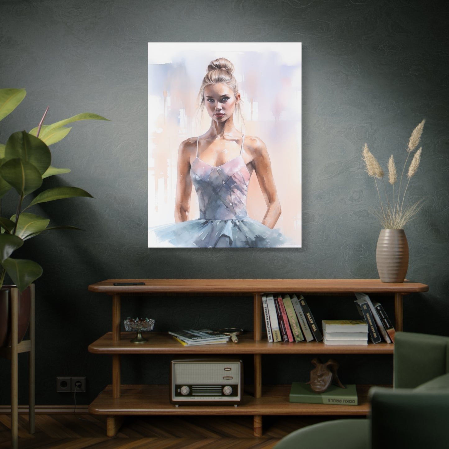 Pointes and Platforms, Gallery Wrapped Canvas, Ballerina Beauty, Ballet Art Canvas – Samantha